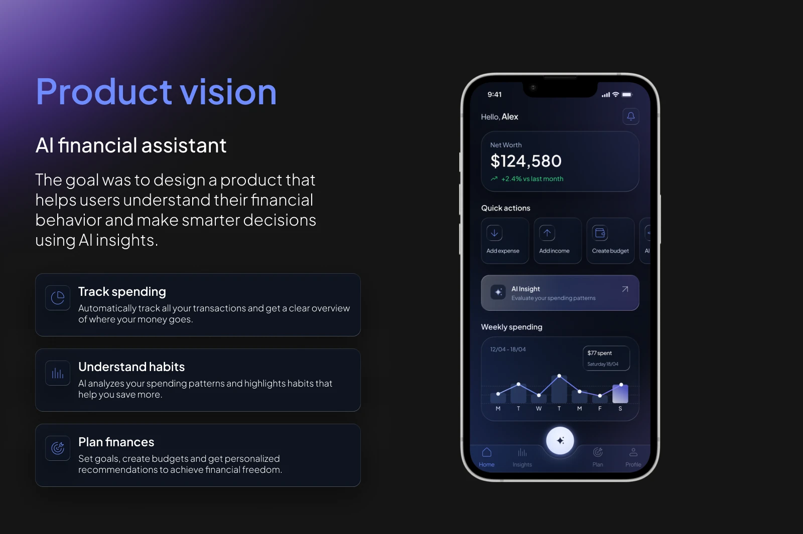 AI Finance Assistant — Fintech AI Product Design — Изображение №3 — Интерфейсы на Dprofile