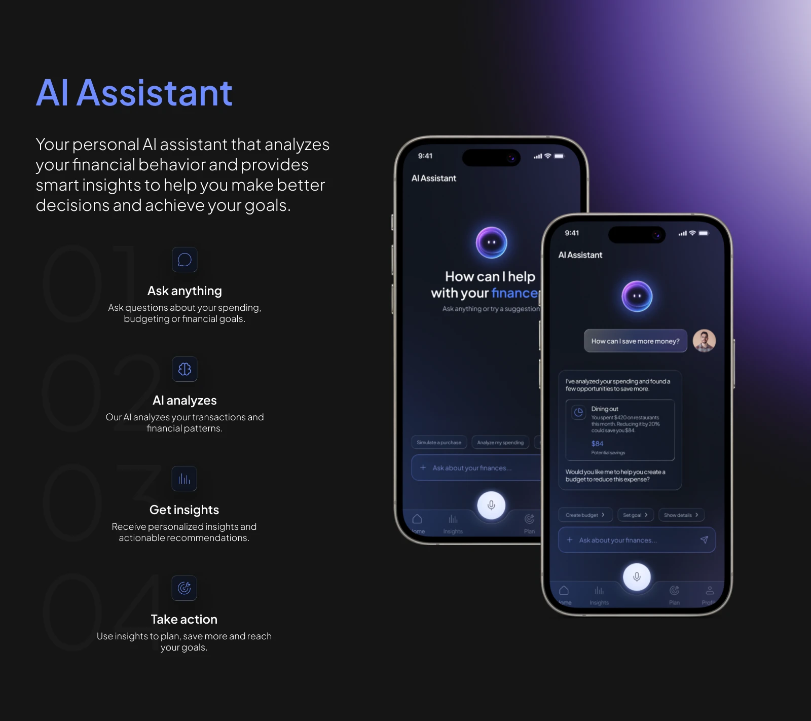 AI Finance Assistant — Fintech AI Product Design — Изображение №10 — Интерфейсы на Dprofile