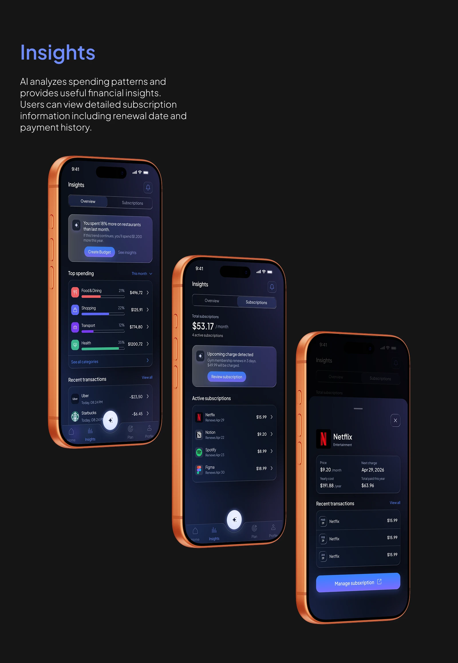 AI Finance Assistant — Fintech AI Product Design — Изображение №8 — Интерфейсы на Dprofile