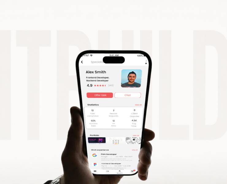 ITBuild.app — Mobile Project Management Platform — Интерфейсы на Dprofile