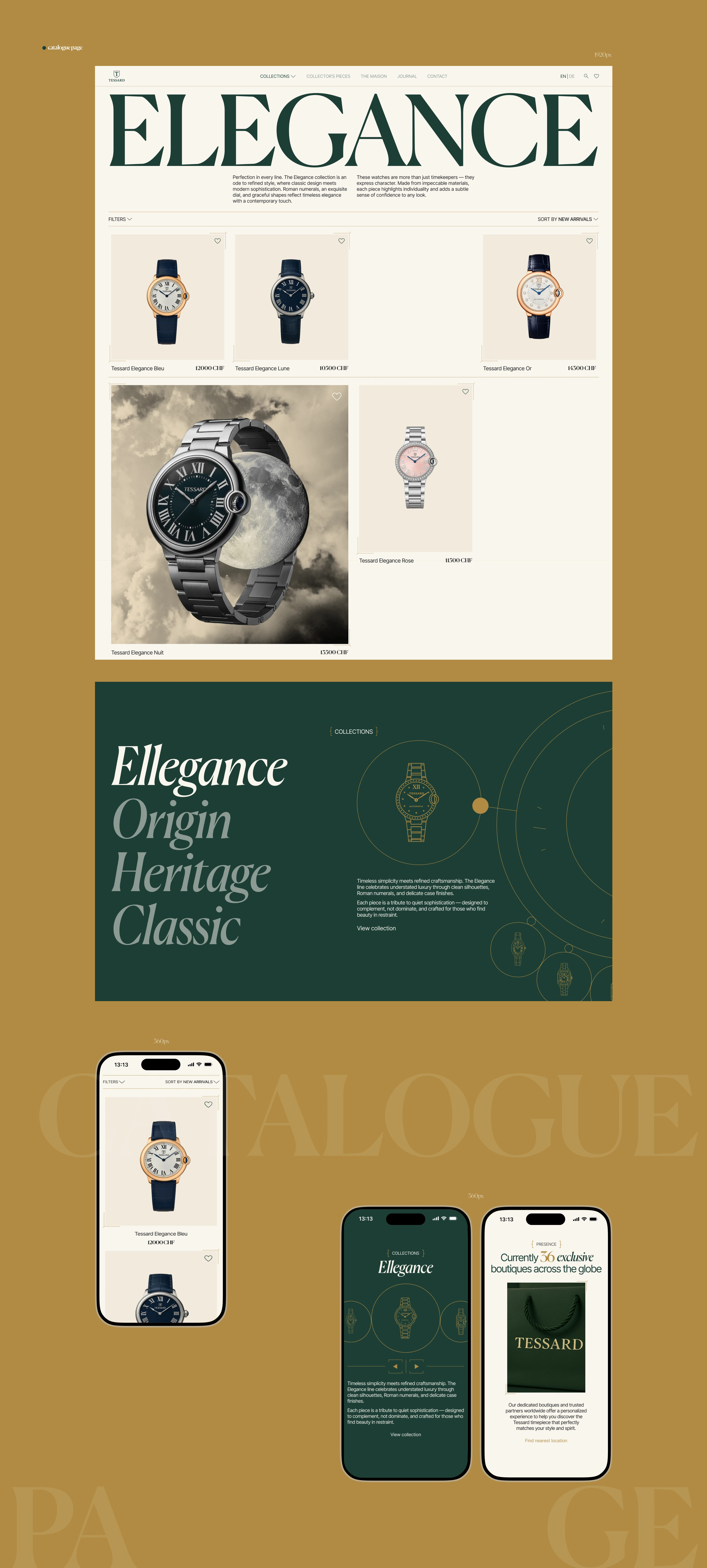 Tessard Watch Maison | Corporate Website — Изображение №6 — Интерфейсы, Анимация на Dprofile