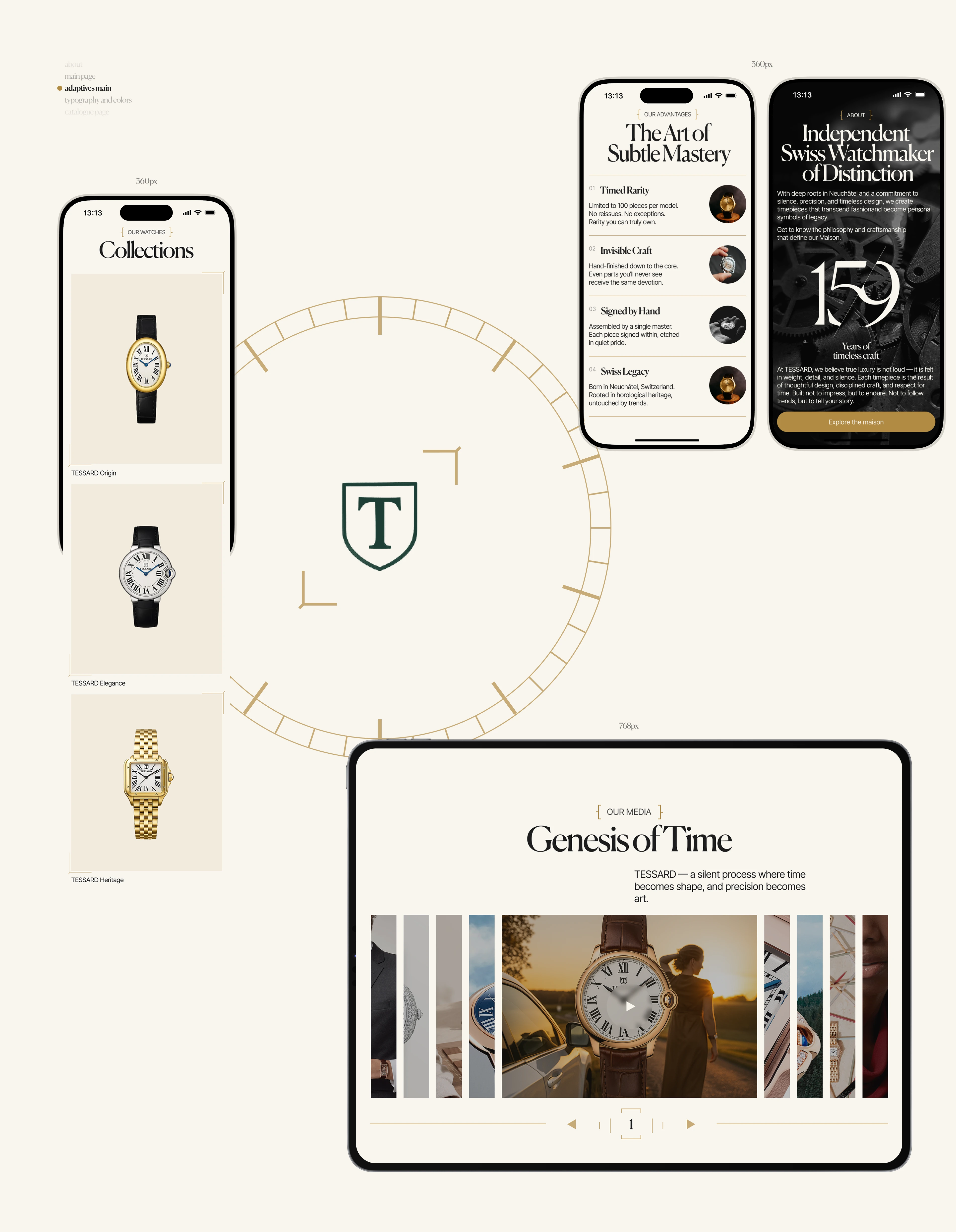 Tessard Watch Maison | Corporate Website — Изображение №4 — Интерфейсы, Анимация на Dprofile