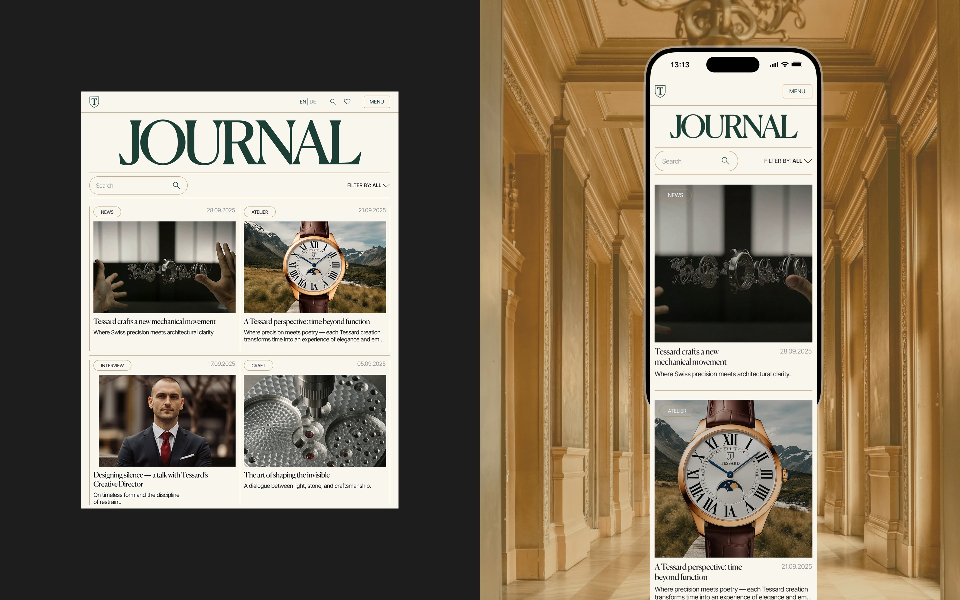 Tessard Watch Maison | Corporate Website — Изображение №14 — Интерфейсы, Анимация на Dprofile