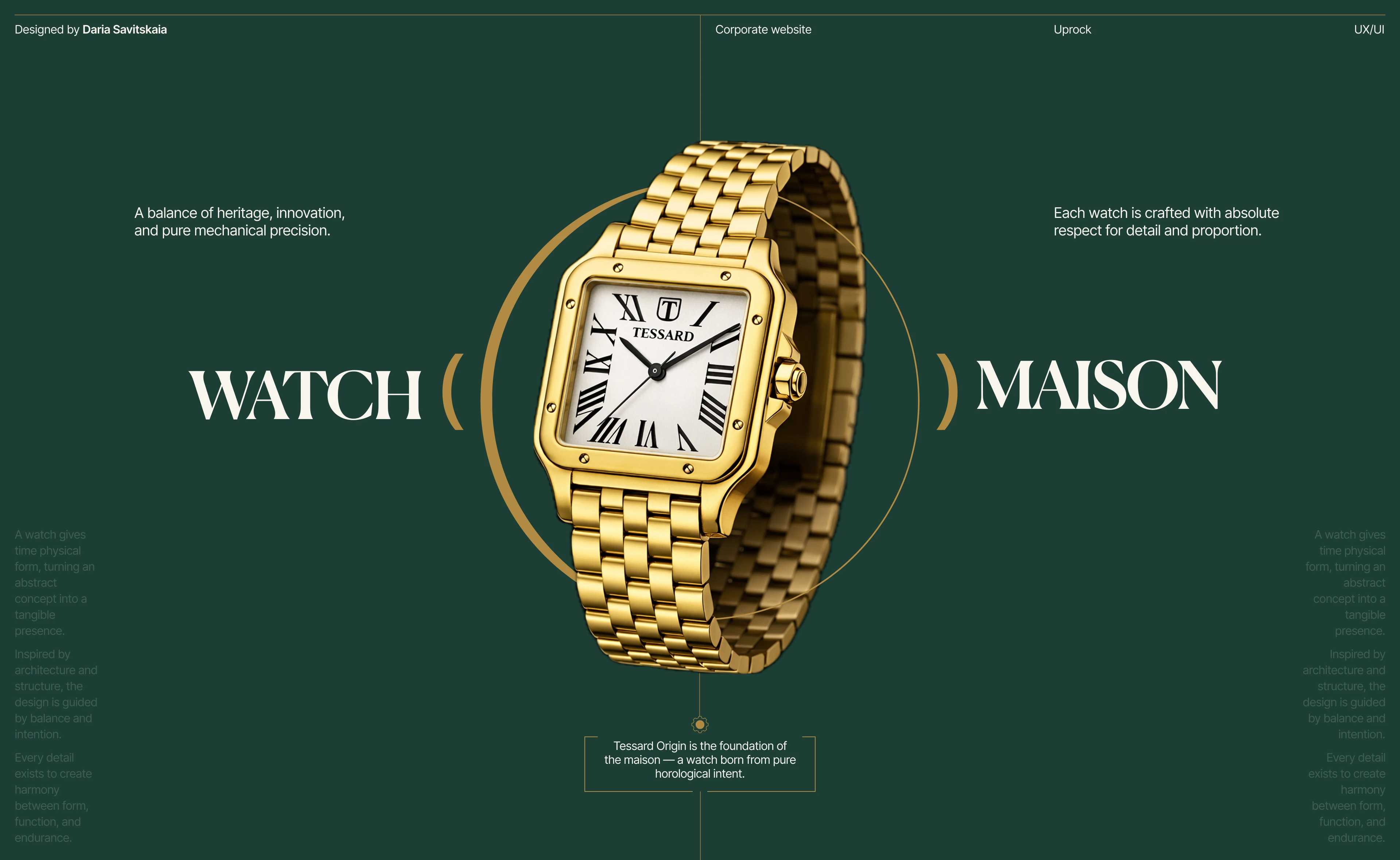 Tessard Watch Maison | Corporate Website — Изображение №1 — Интерфейсы, Анимация на Dprofile