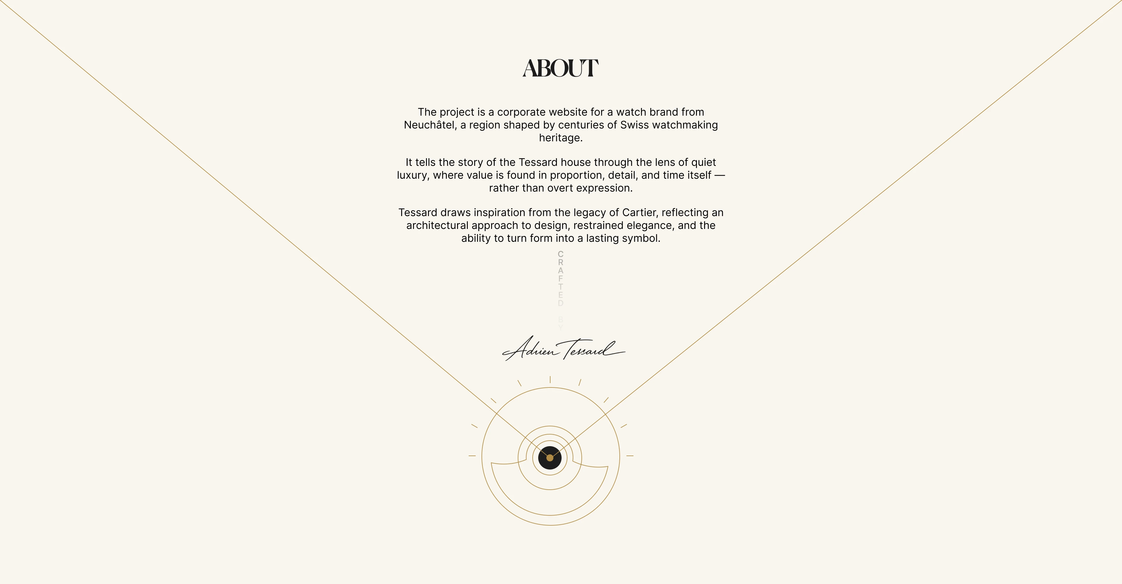 Tessard Watch Maison | Corporate Website — Изображение №2 — Интерфейсы, Анимация на Dprofile