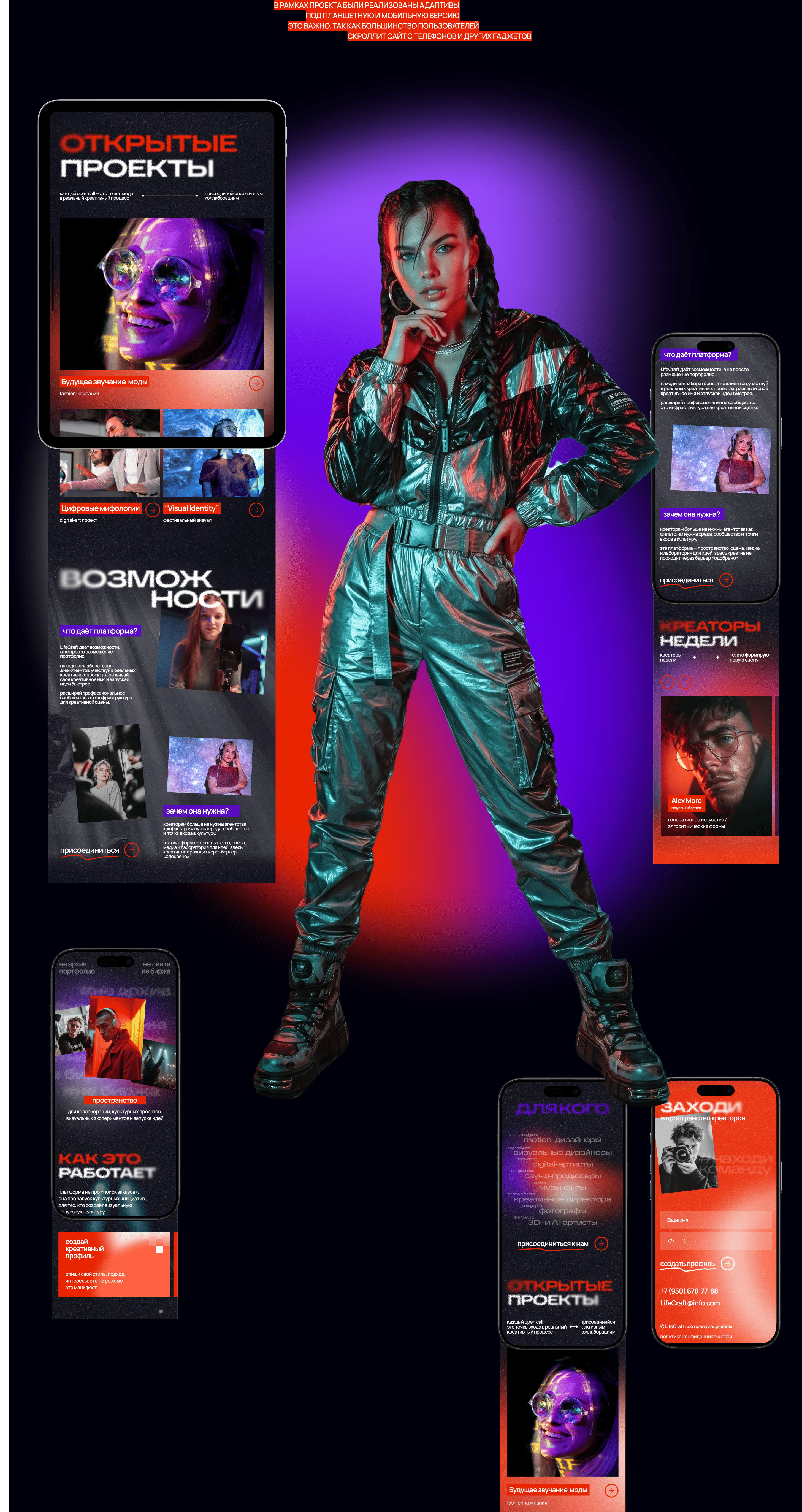 Дизайн лендинга креативной платформы — Изображение №7 — Интерфейсы на Dprofile