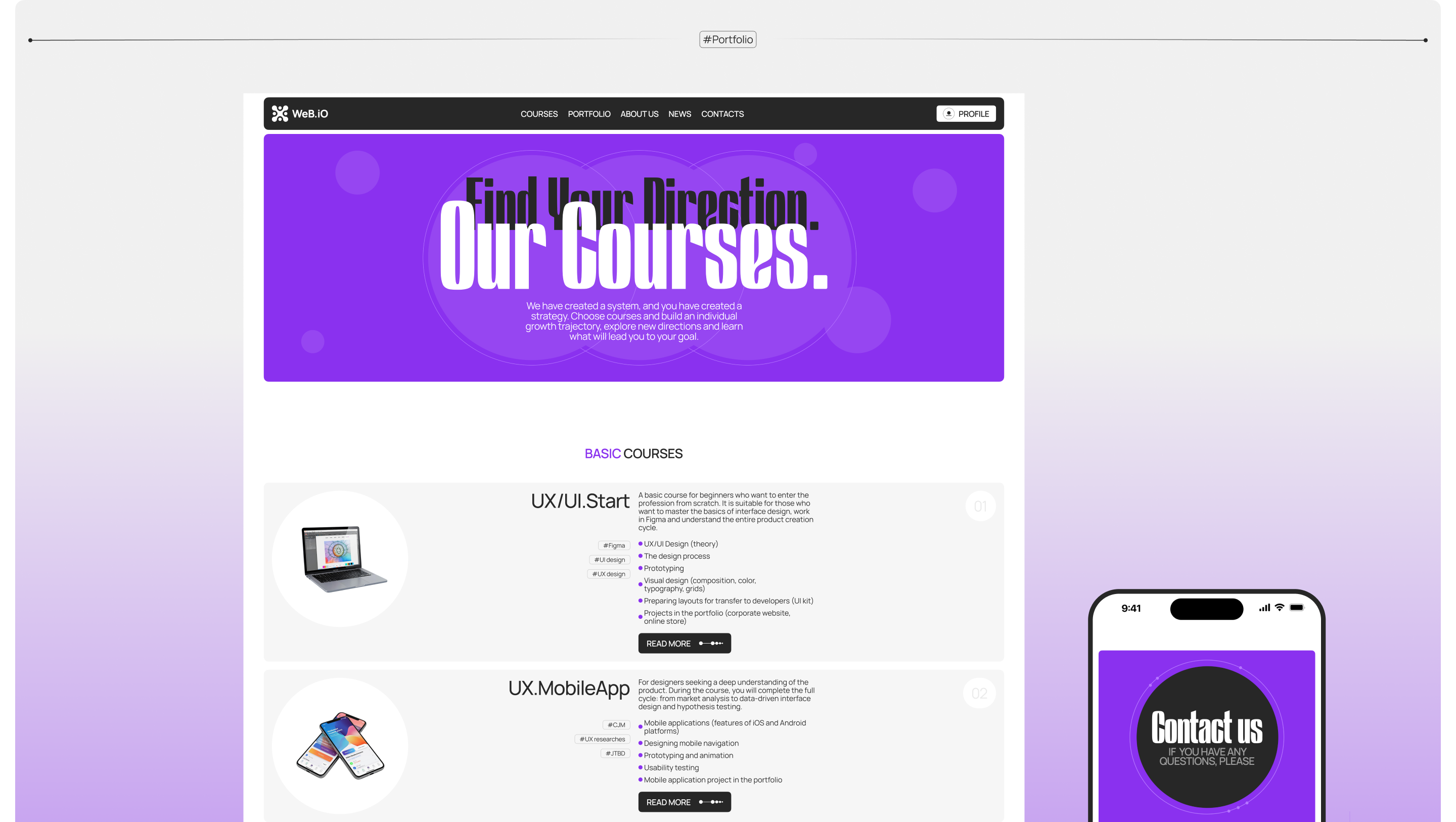 WeB.iO | Digital School | Corporate Website — Изображение №6 — Интерфейсы, Анимация на Dprofile