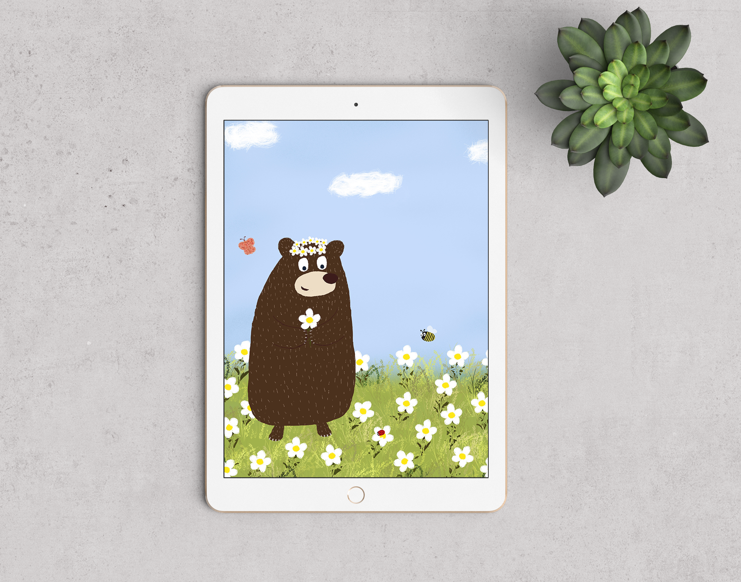 Детская иллюстрация - Будни медведя — Изображение №1 — Иллюстрация на Dprofile