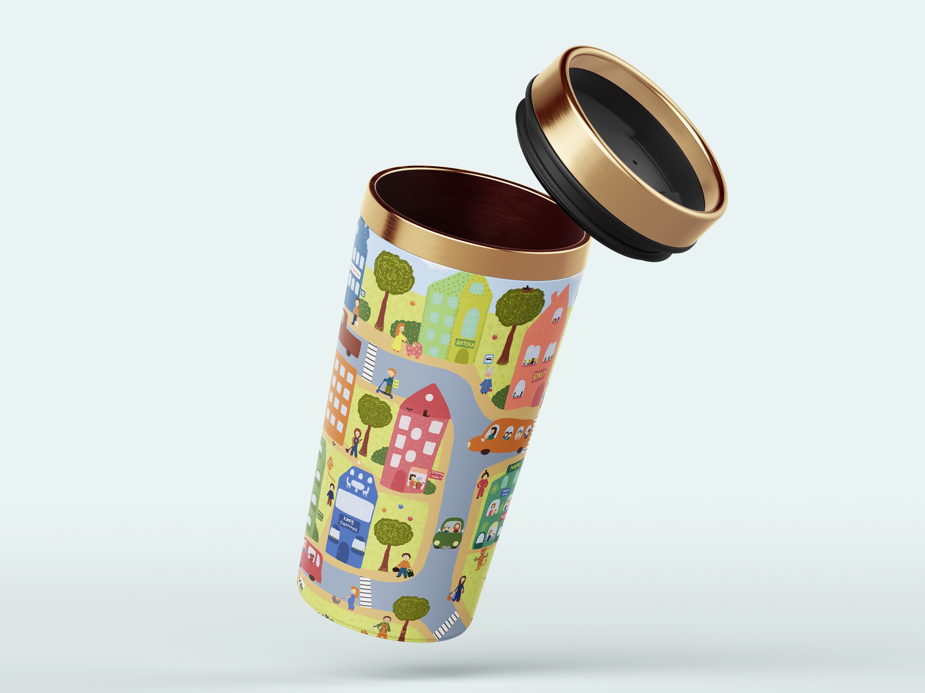 Виммельбух "В городе" — Изображение №6 — Иллюстрация на Dprofile