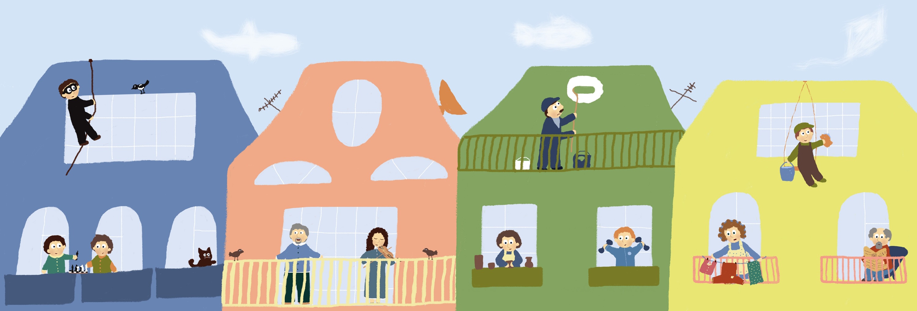 Виммельбух "Соседи" — Изображение №3 — Иллюстрация на Dprofile