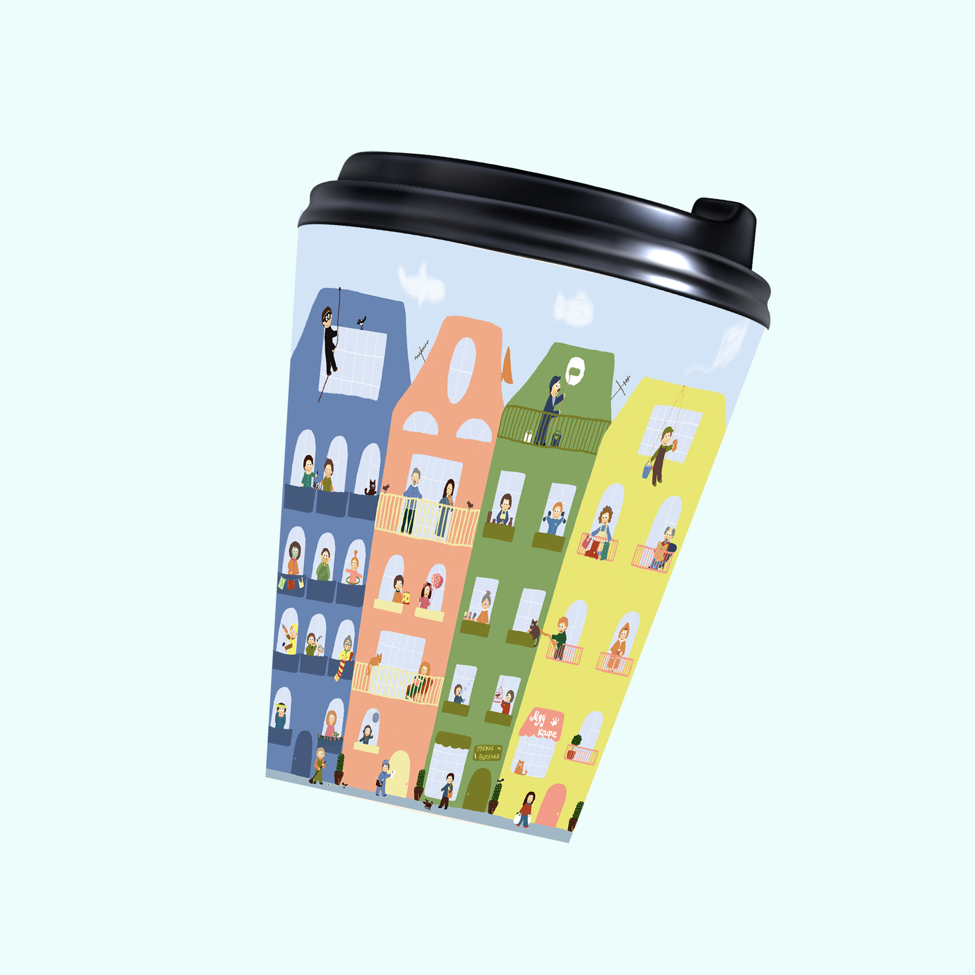 Виммельбух "Соседи" — Изображение №6 — Иллюстрация на Dprofile