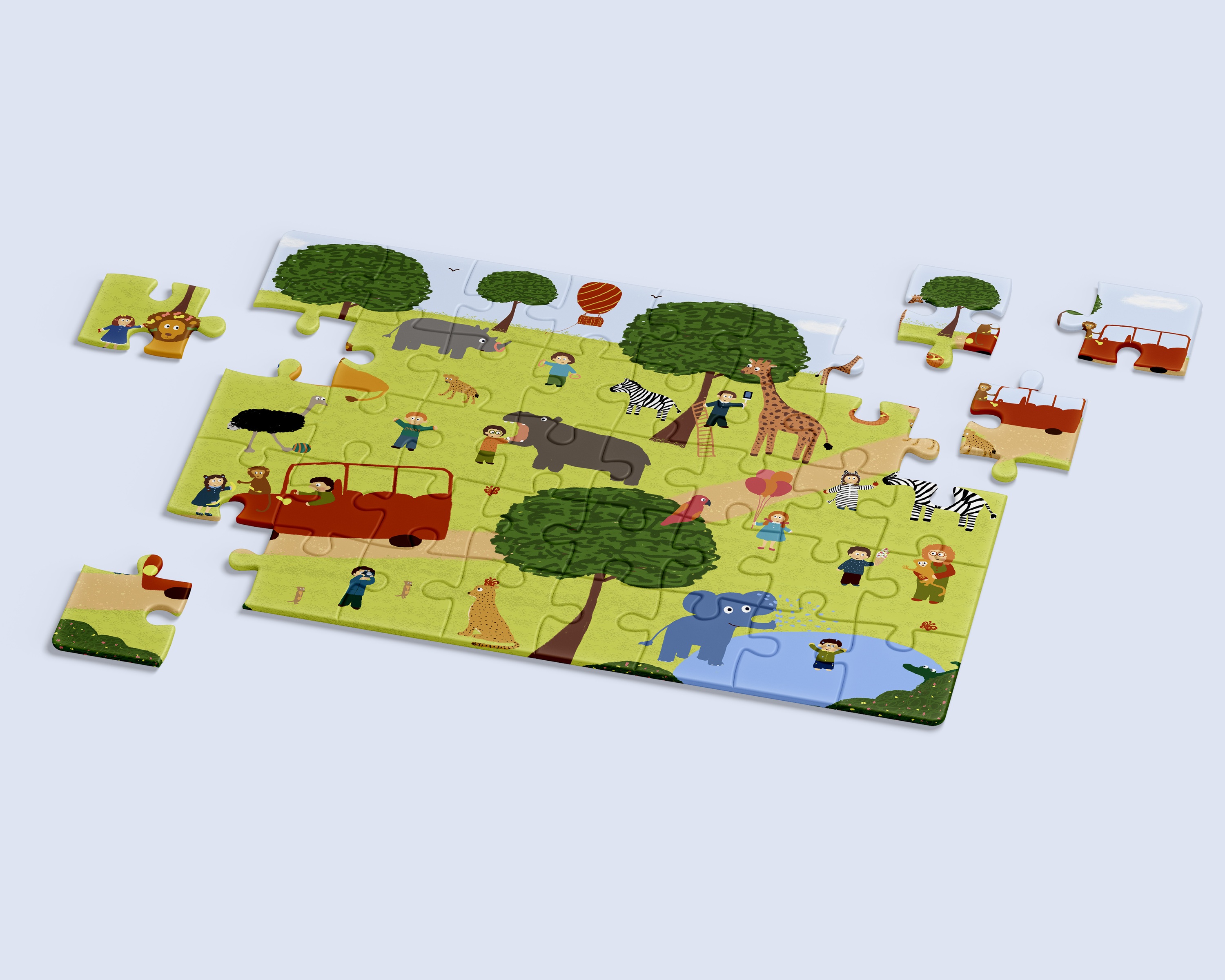 Виммельбух "Сафари" — Изображение №4 — Иллюстрация на Dprofile