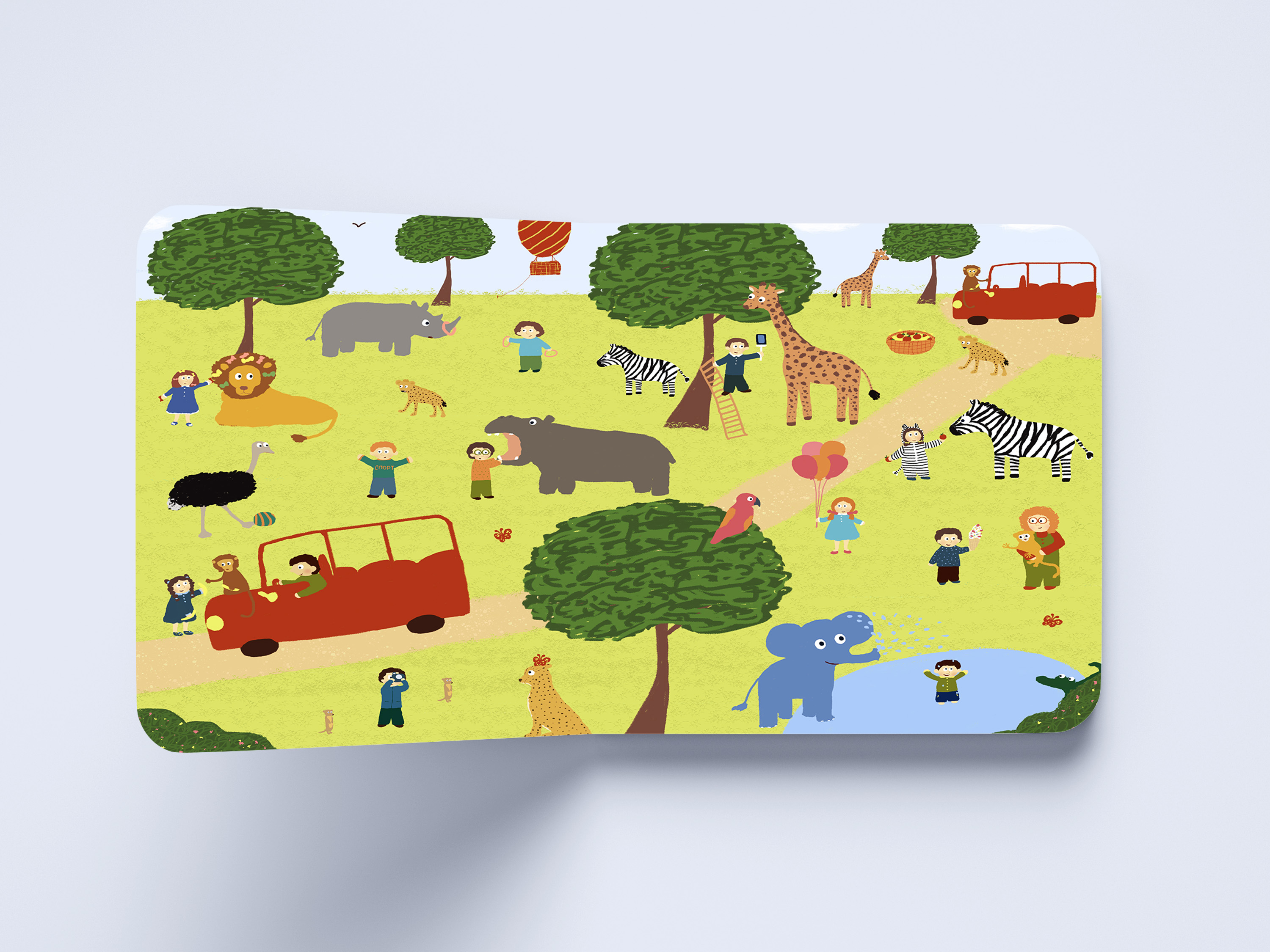 Виммельбух "Сафари" — Изображение №2 — Иллюстрация на Dprofile