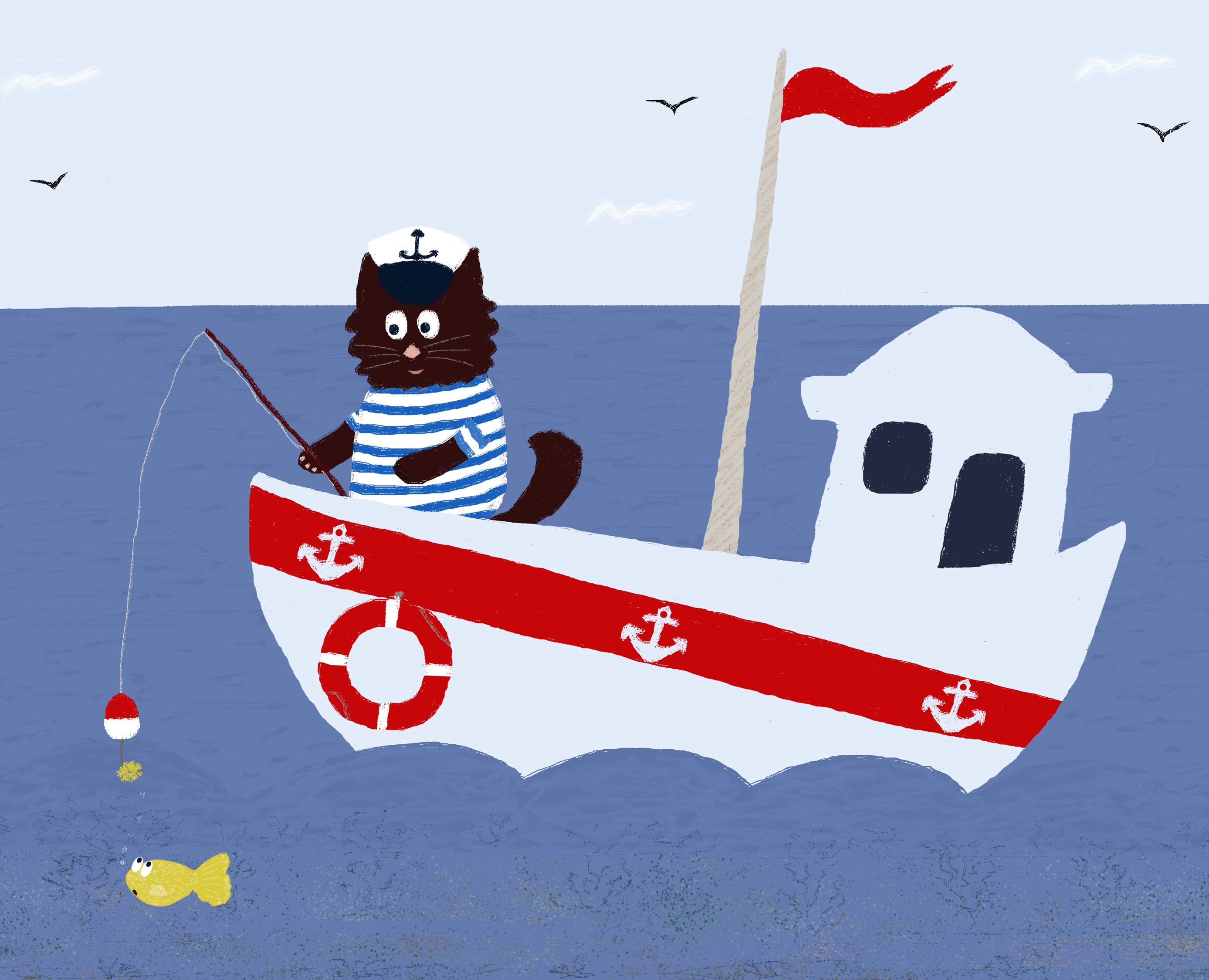 Детская иллюстрация - коты — Иллюстрация на Dprofile