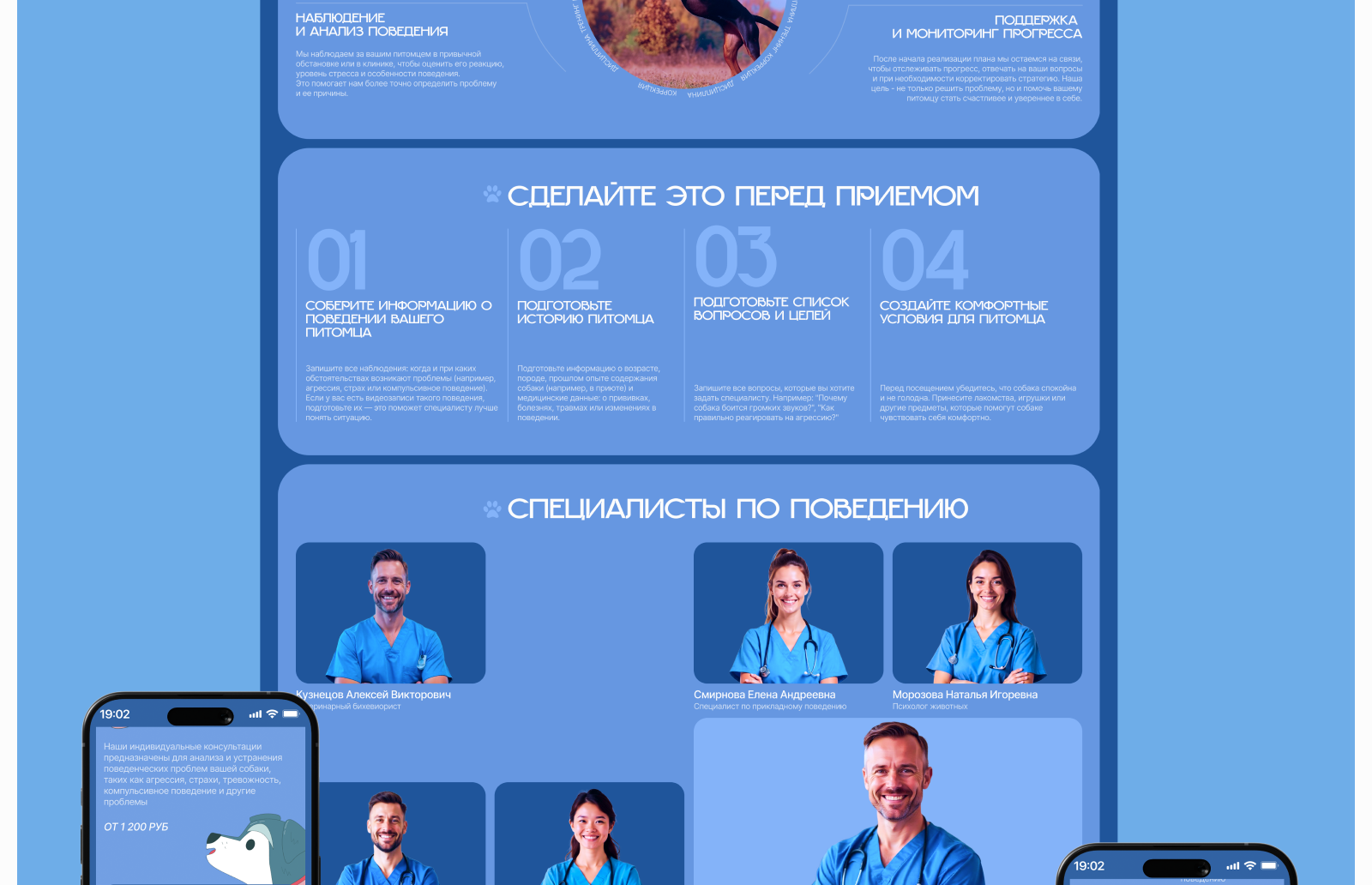 Концепт сайта ветеринарной клиники| Paw Prints — Изображение №12 — Интерфейсы, Брендинг на Dprofile