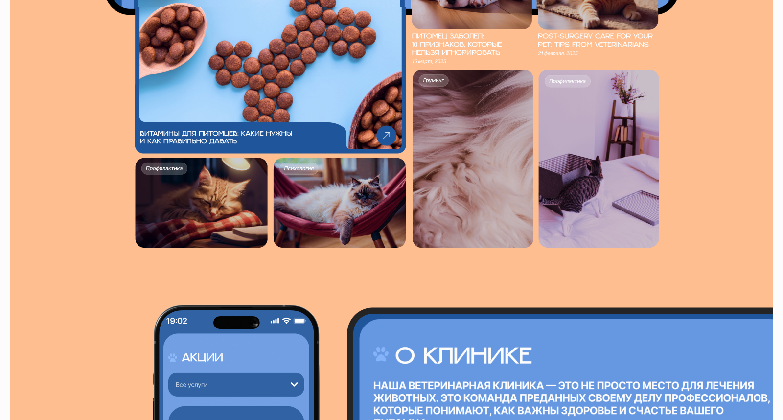 Концепт сайта ветеринарной клиники| Paw Prints — Изображение №29 — Интерфейсы, Брендинг на Dprofile