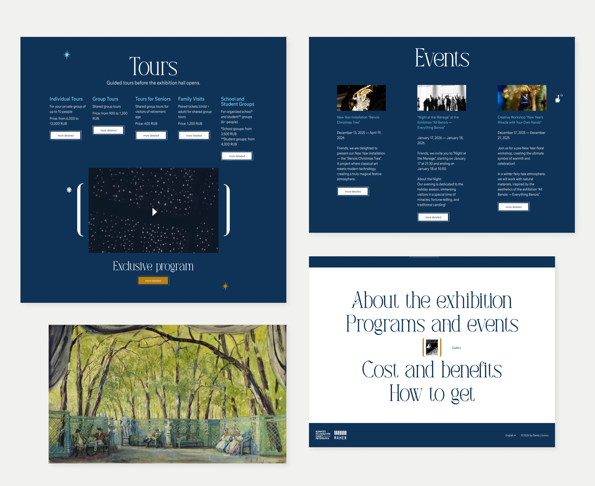 Benois Legacy - Exhibition Website UI — Изображение №14 — Интерфейсы на Dprofile