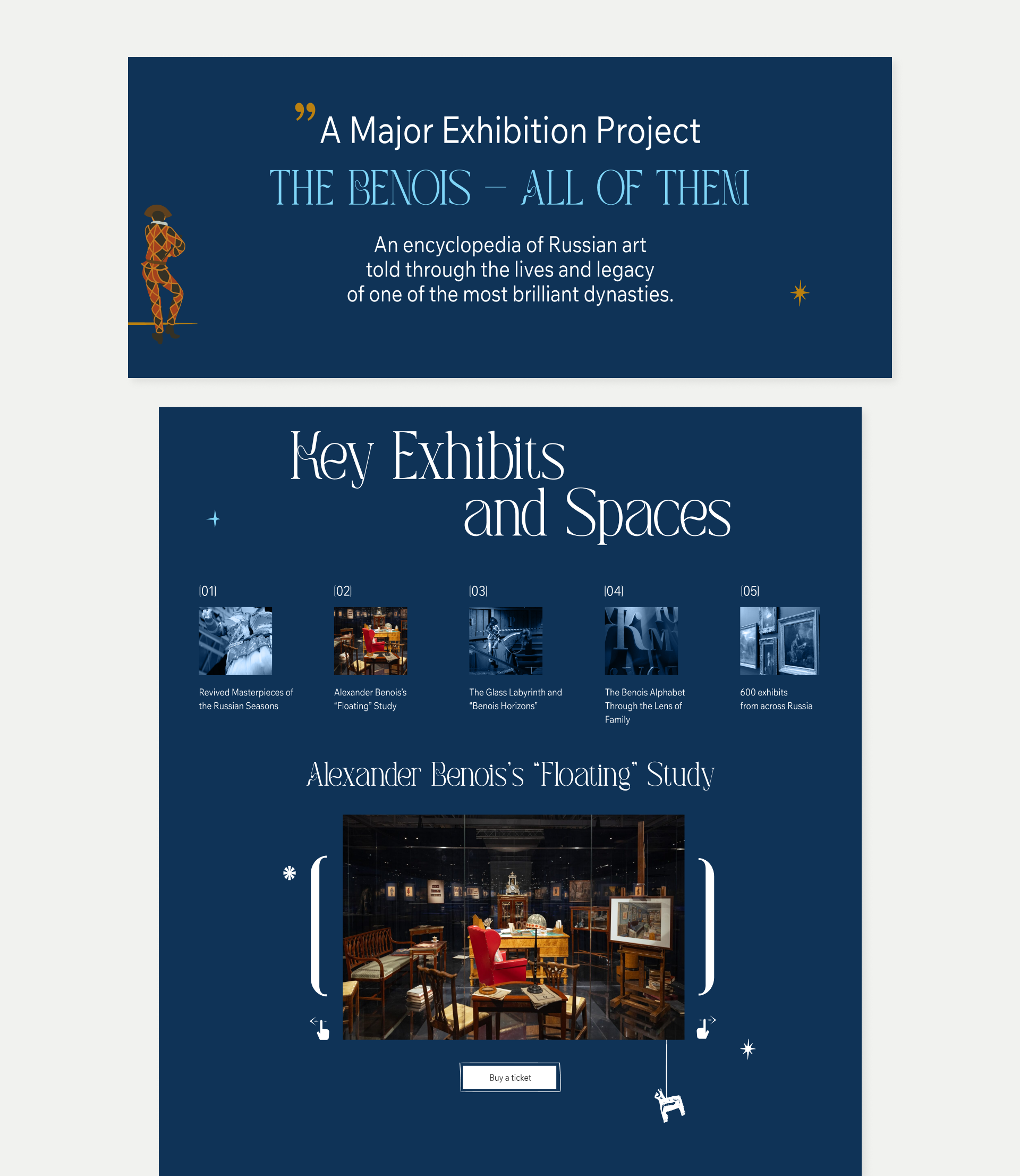 Benois Legacy - Exhibition Website UI — Изображение №5 — Интерфейсы на Dprofile