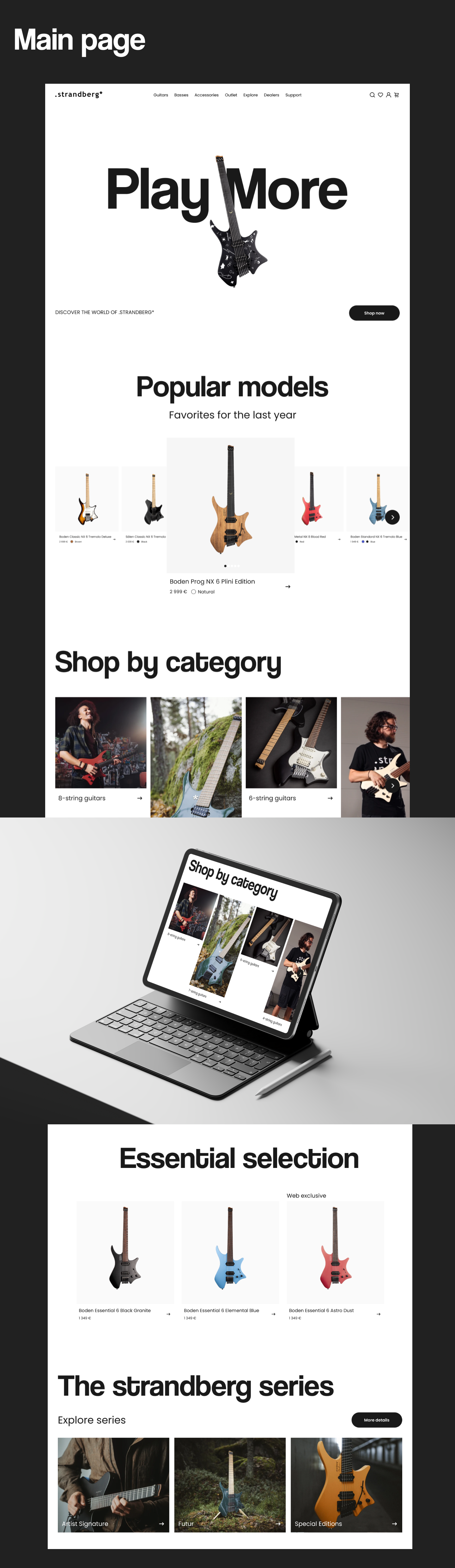 UiUx for Guitar E-Commerce — Изображение №4 — Интерфейсы на Dprofile