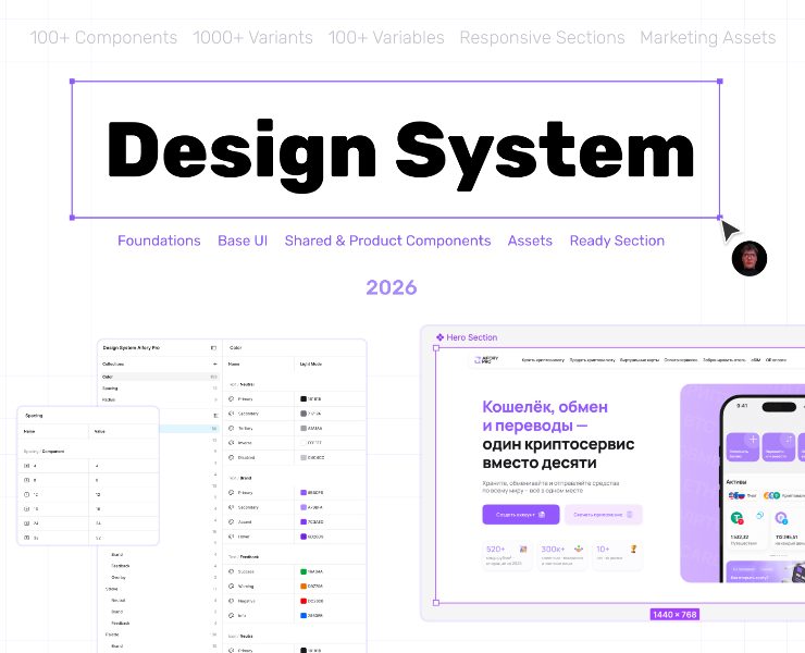 Design System для Финтех-платформы — Интерфейсы на Dprofile