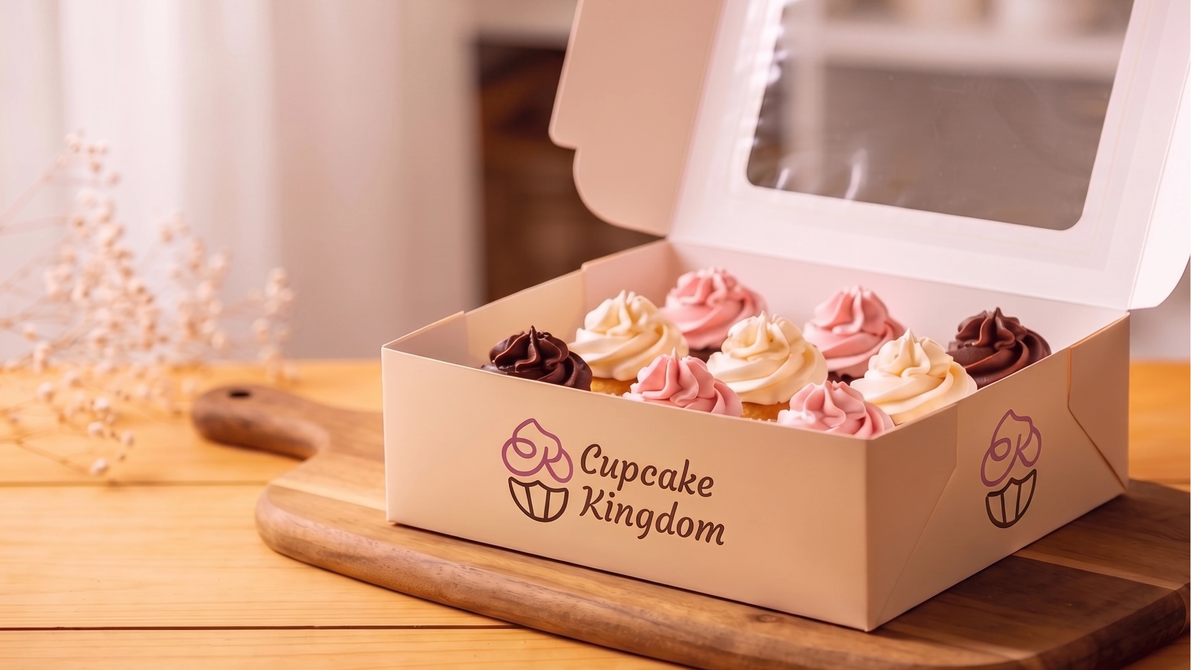Cupcake Kingdom — логотип и фирменный стиль кондитерской — Изображение №1 — Брендинг на Dprofile
