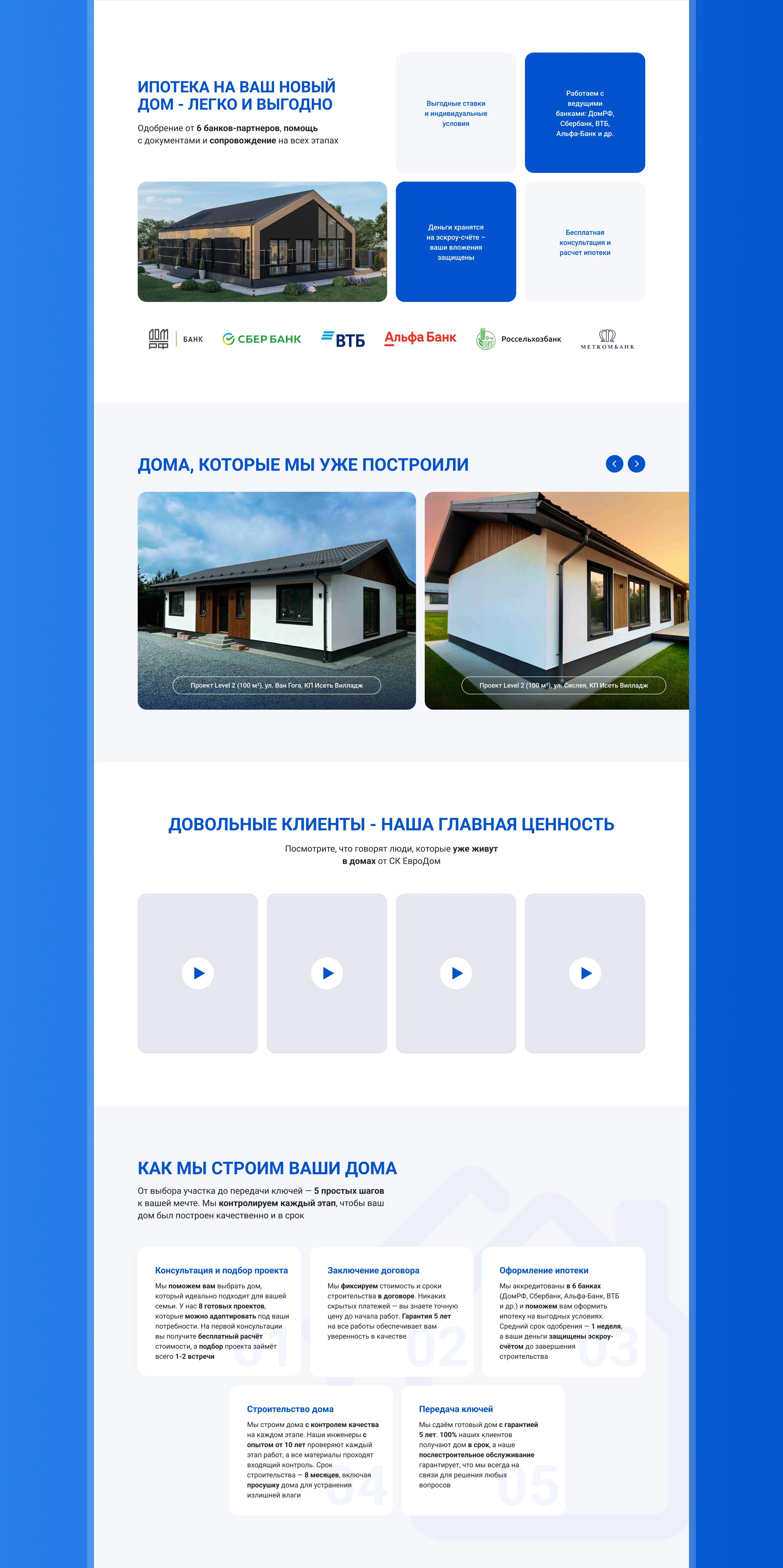 Строительство домов | Сайт, каталог, оформление ВК — Изображение №12 — Интерфейсы, Брендинг на Dprofile