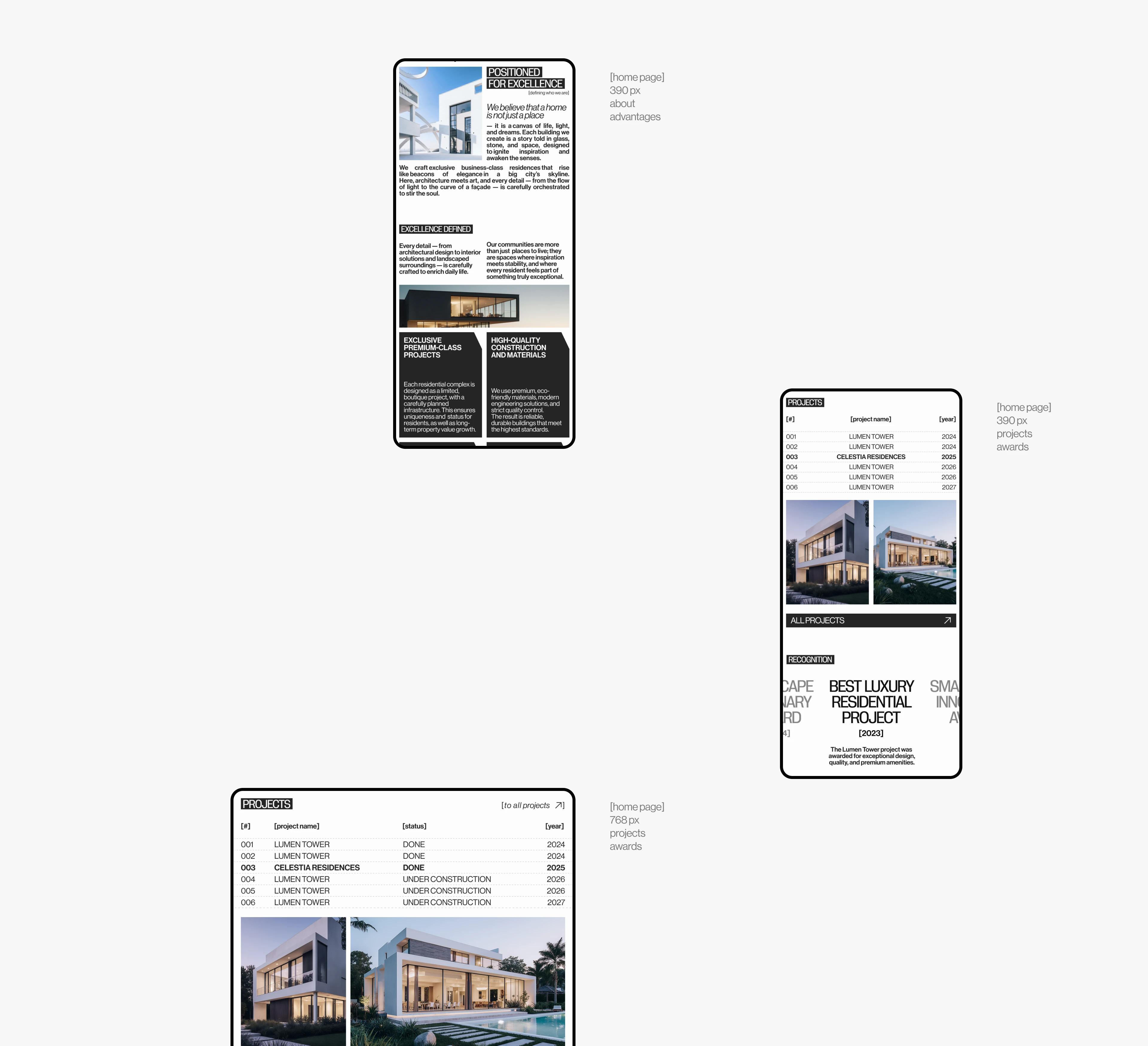 Arclight Estates | Web Design — Изображение №2 — Интерфейсы, Анимация на Dprofile