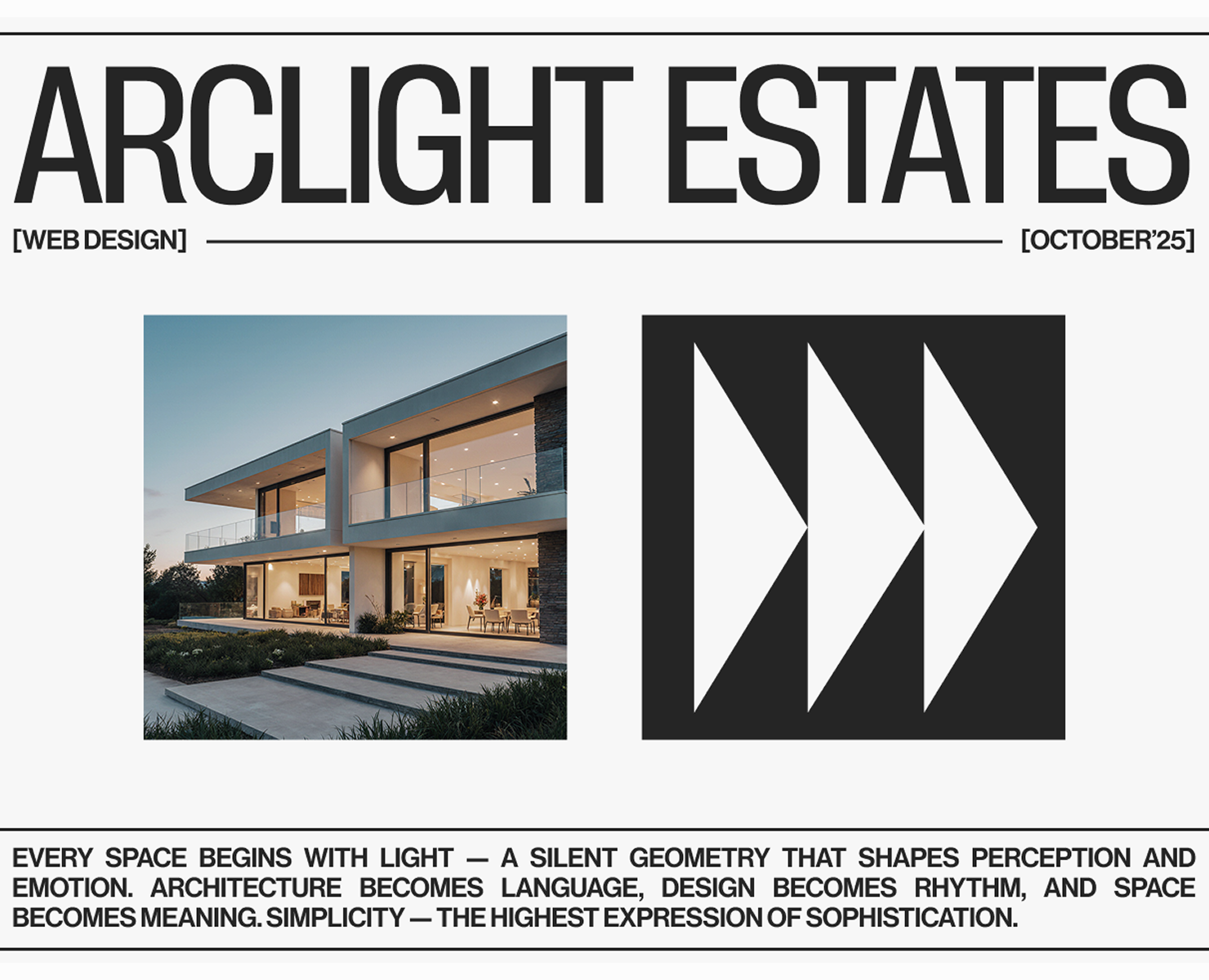 Arclight Estates | Web Design — Интерфейсы, Анимация на Dprofile