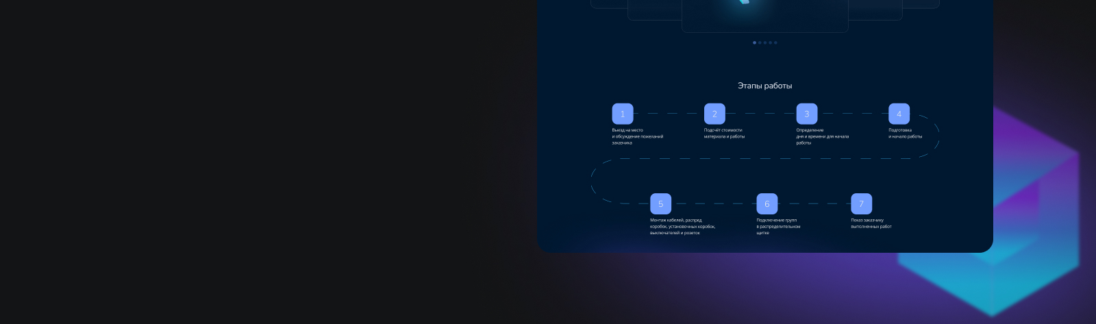 Лендинг для услуг по электромонтажу — Изображение №13 — Интерфейсы на Dprofile