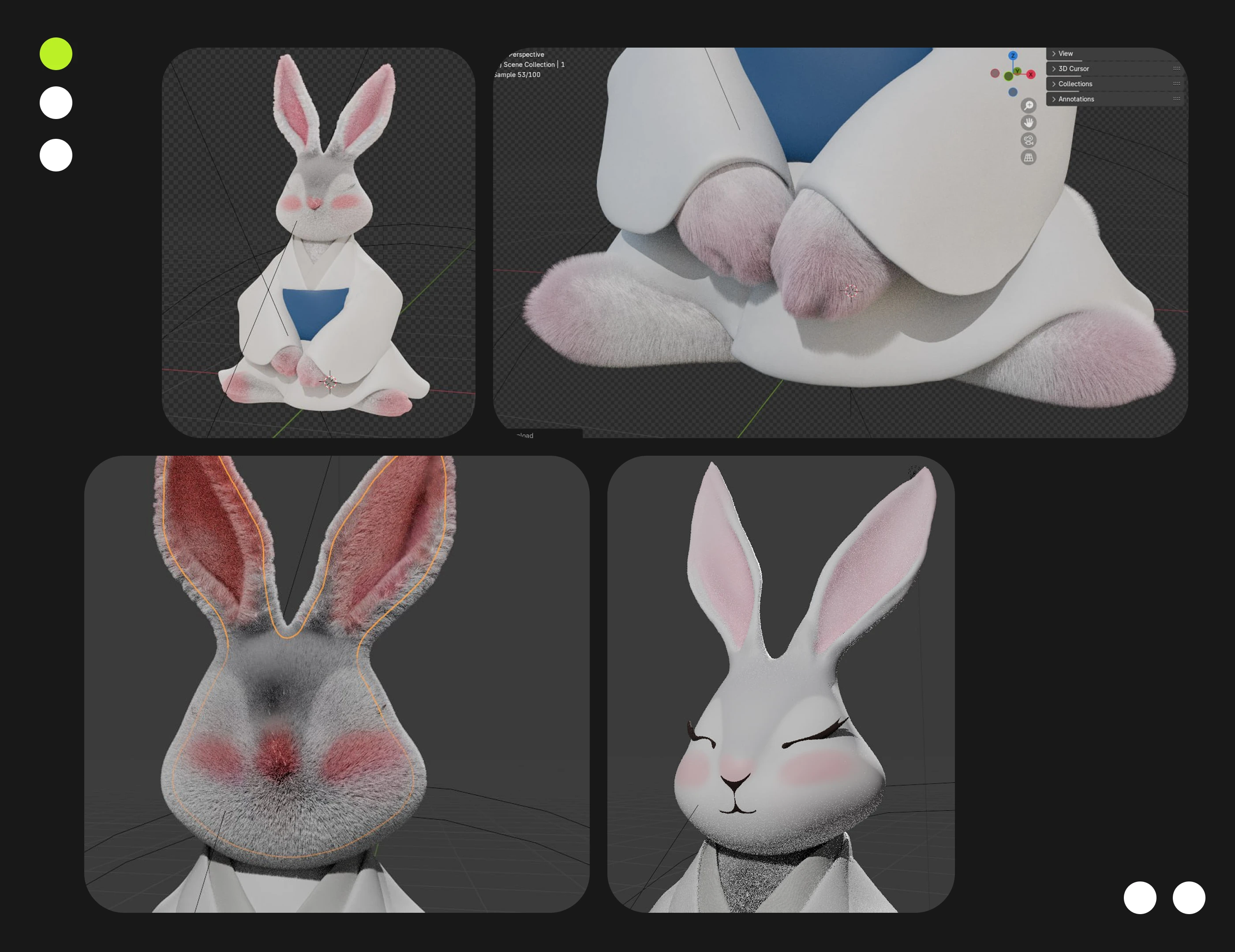 Разработка 3D-маскота для бренда NOBU — Изображение №4 — Иллюстрация, 3D на Dprofile