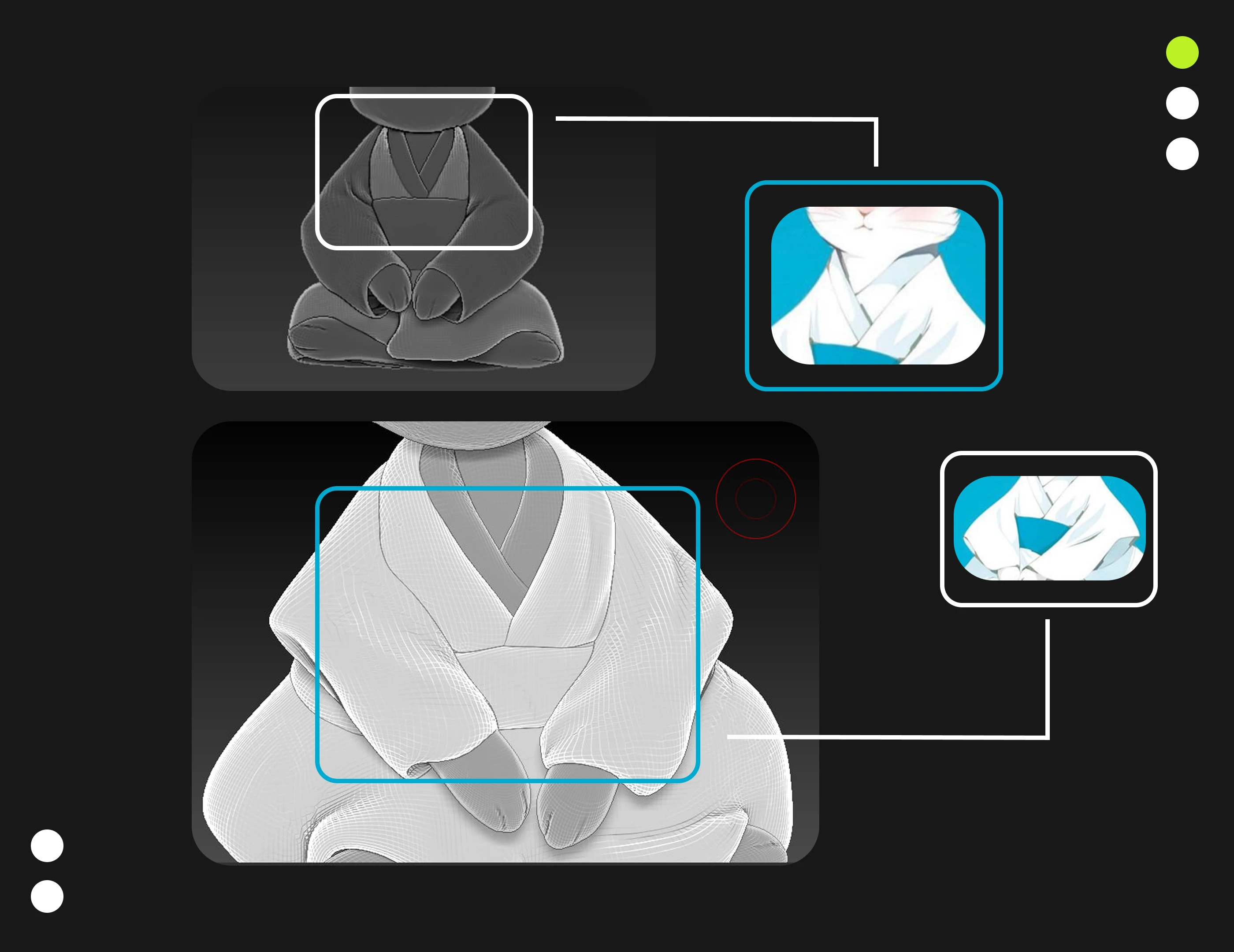 Разработка 3D-маскота для бренда NOBU — Изображение №2 — Иллюстрация, 3D на Dprofile