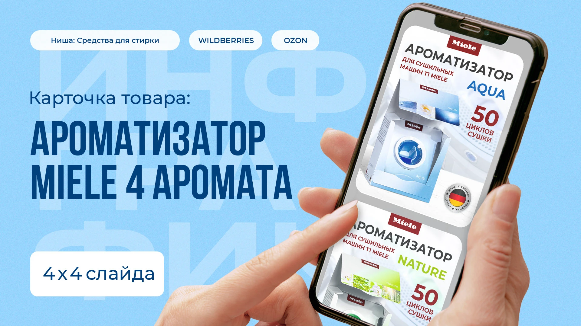 Карточки товара "Ароматизаторы для белья" — Изображение №1 — Графика, Маркетинг на Dprofile