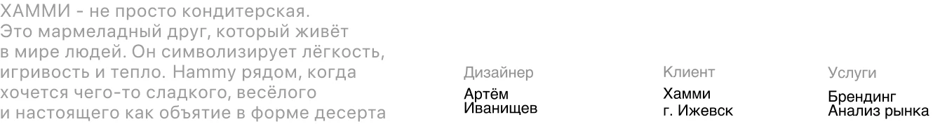 Хамми. Кондитерская и Bubble Tea. Айдентика бренда — Изображение №14 — Брендинг, Графика на Dprofile