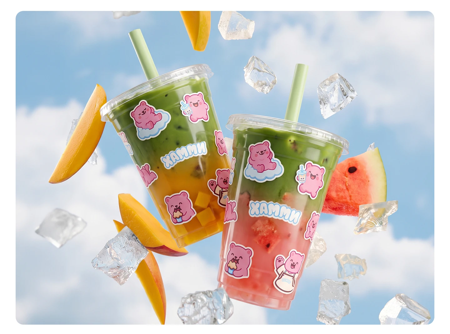 Хамми. Кондитерская и Bubble Tea. Айдентика бренда — Изображение №6 — Брендинг, Графика на Dprofile