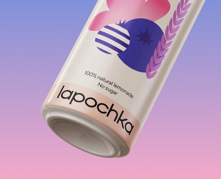 Дизайн упаковки лимонада Lapochka — Брендинг, Иллюстрация на Dprofile
