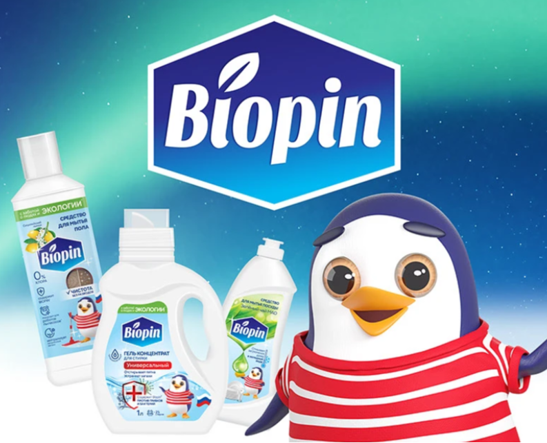 Biopin - брендинг, маскот, упаковка для бренда бытовой химии — Брендинг на Dprofile