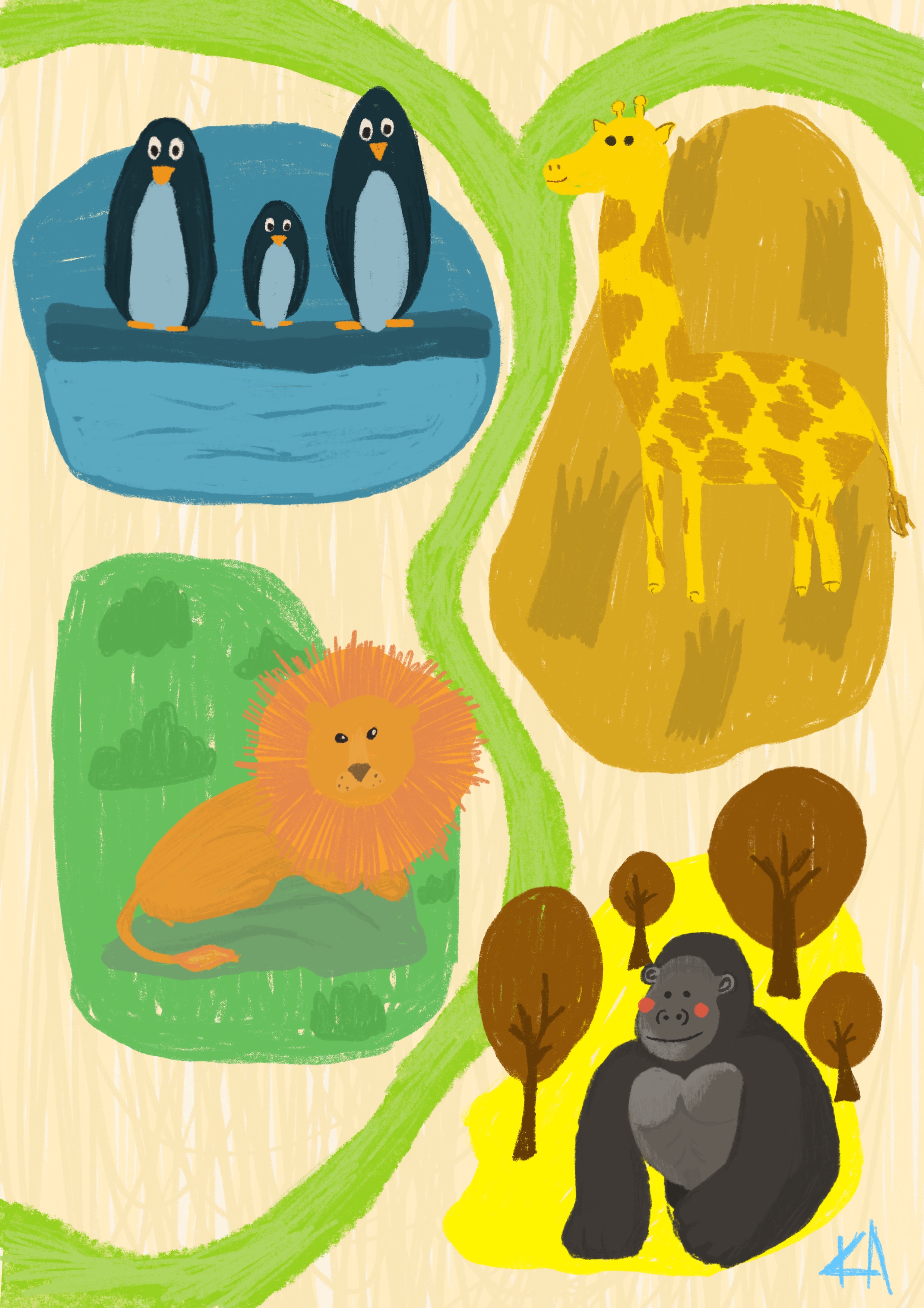 Иллюстрация "Зоопарк" "Zoo" — Изображение №1 — Иллюстрация на Dprofile