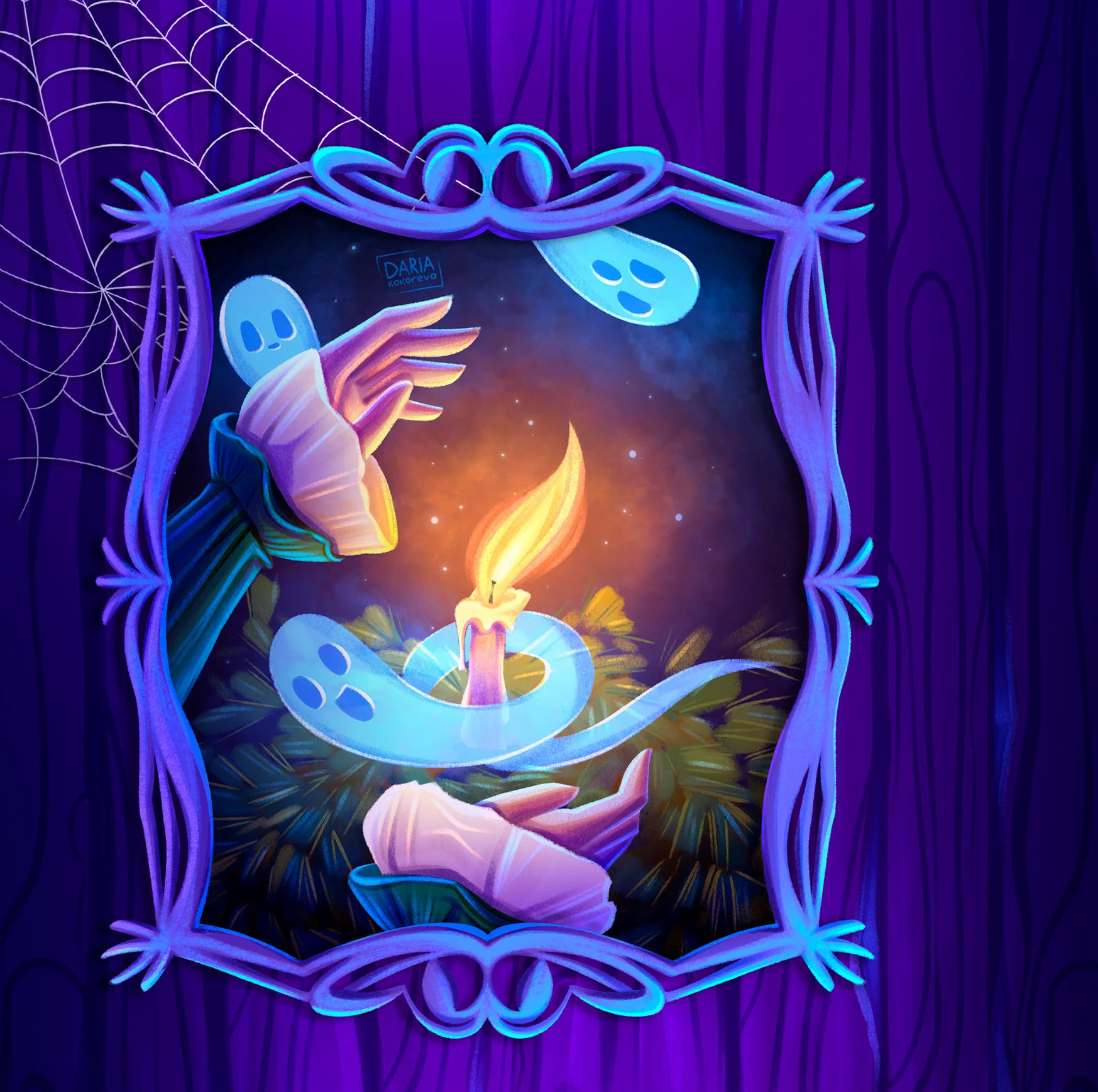 "Дом призраков" иллюстрации для Хэллоуина — Изображение №7 — Иллюстрация на Dprofile