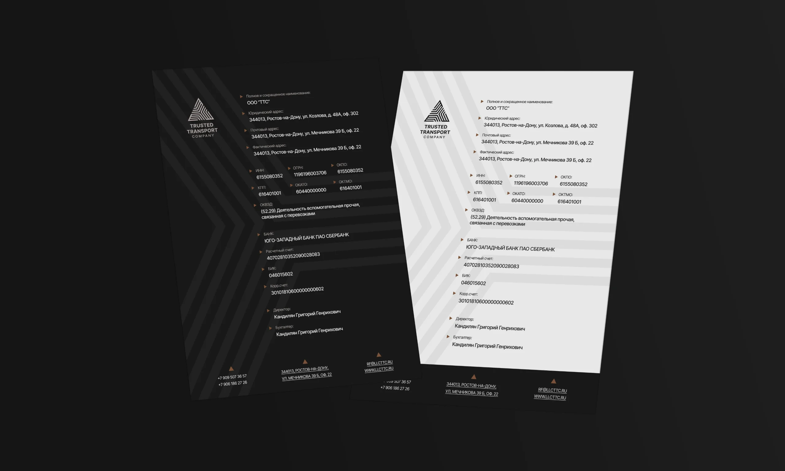 Trusted Transport Company. Брендинг логистической компании для усиления доверия и продаж в B2B-сегменте. — Изображение №15 — Брендинг на Dprofile