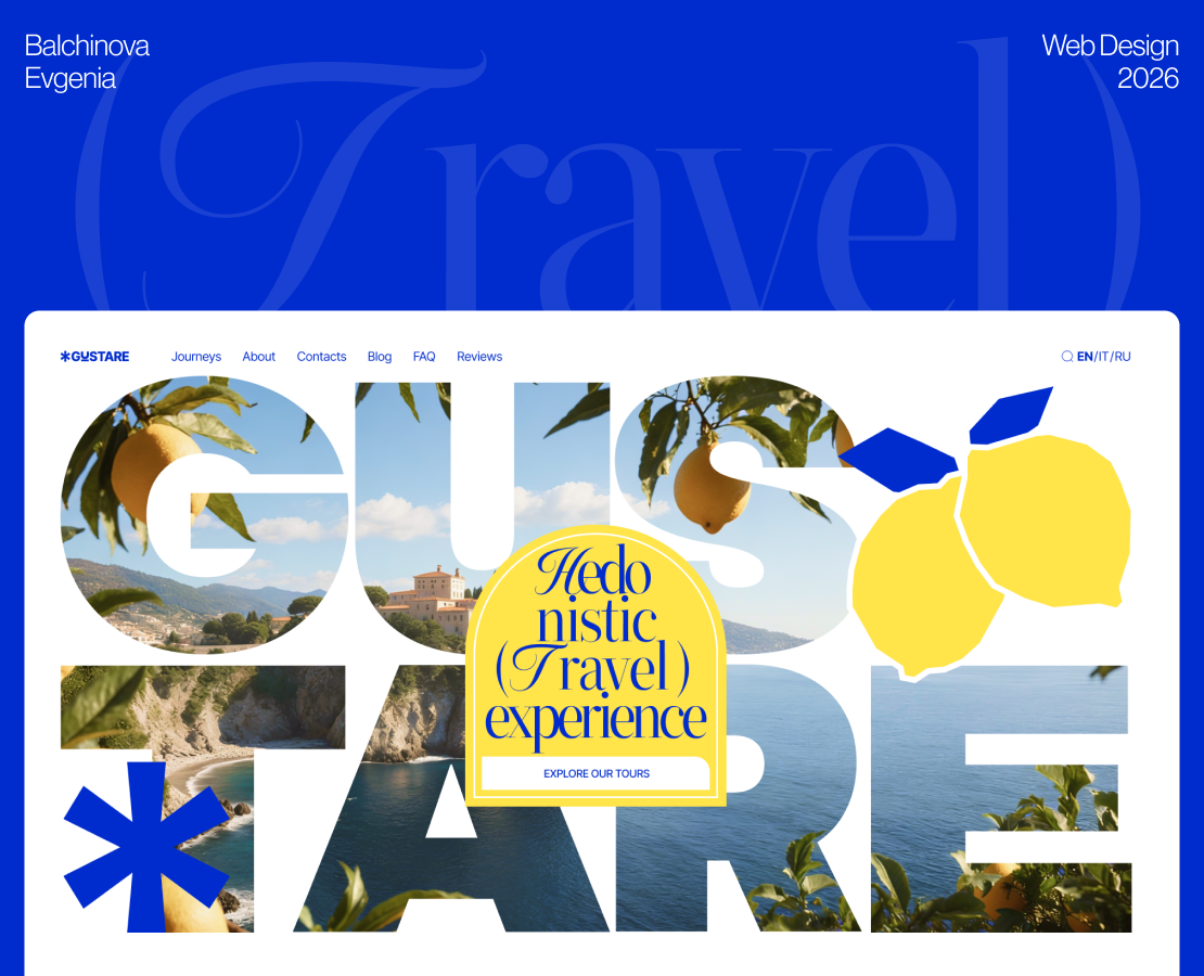 GUSTARE — кулинарные путешествия — Интерфейсы, Графика на Dprofile