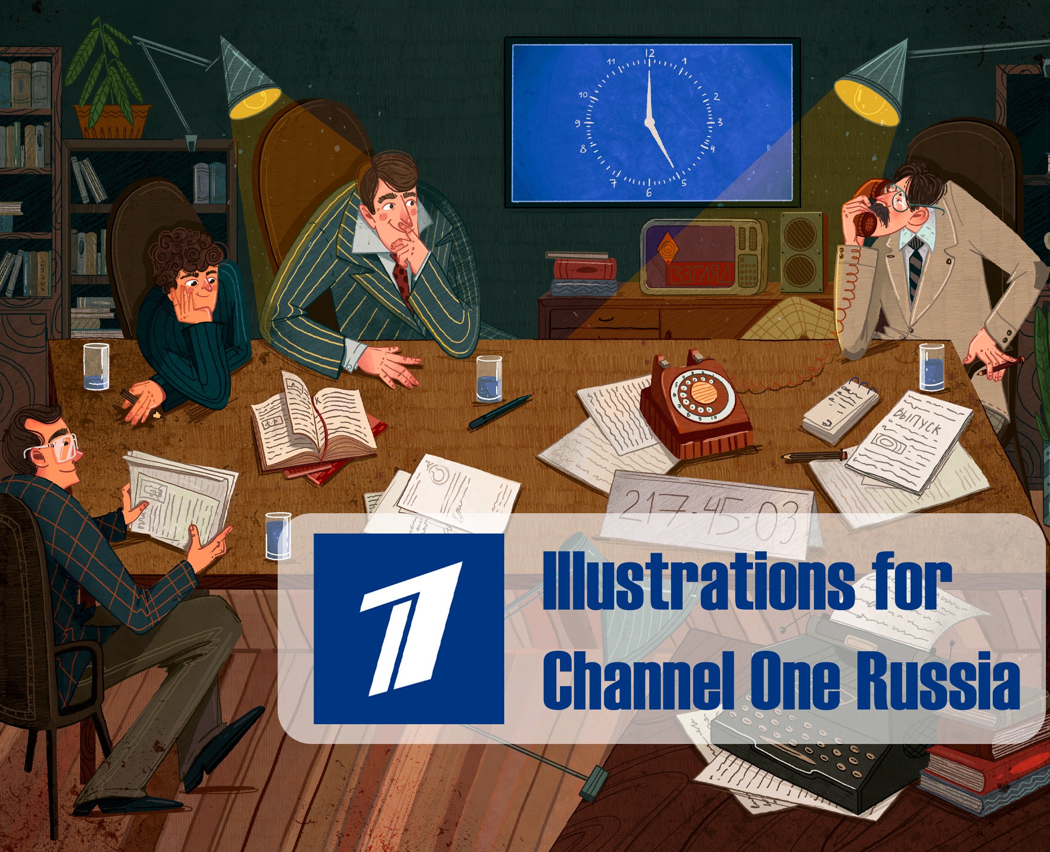Illustrations for Channel One Russia | Первый канал — Иллюстрация, Графика на Dprofile