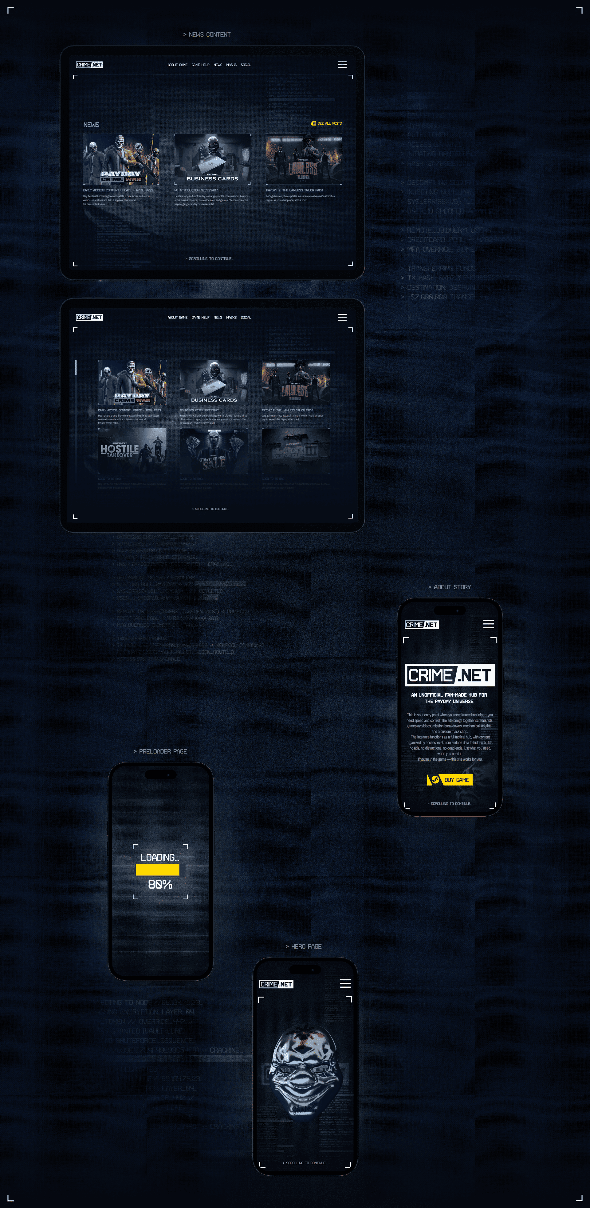 Crime.net — Изображение №3 — Интерфейсы, 3D на Dprofile