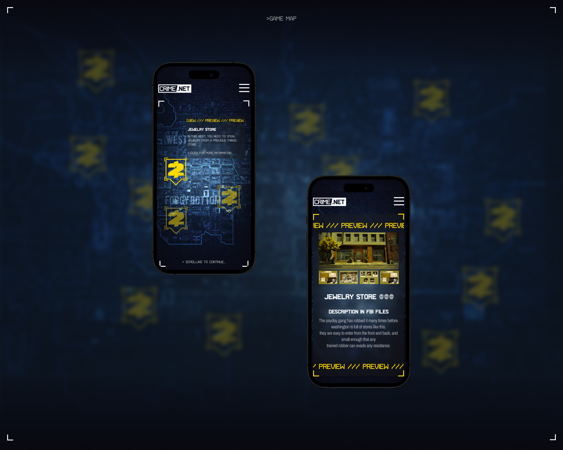 Crime.net — Изображение №5 — Интерфейсы, 3D на Dprofile