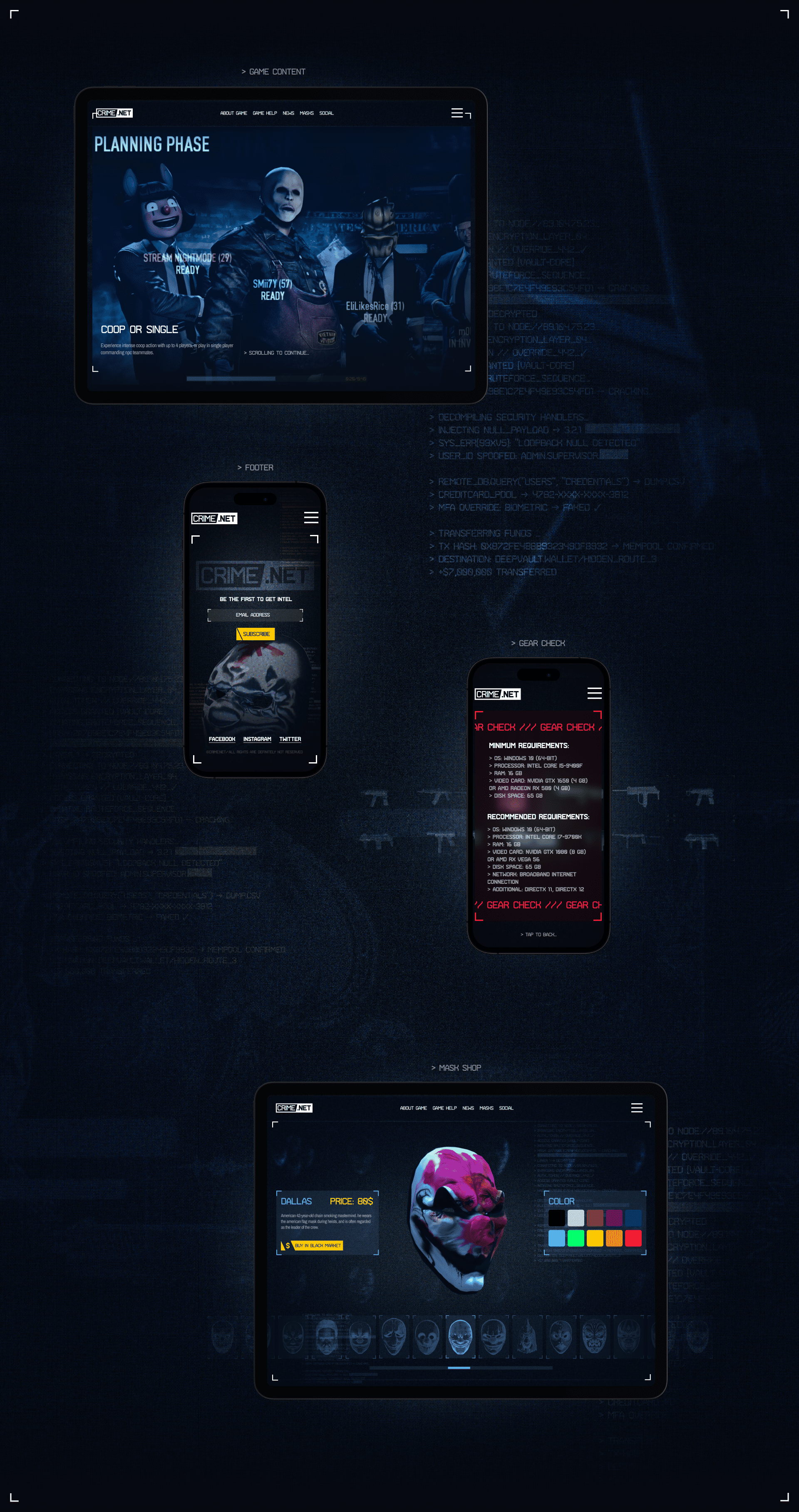 Crime.net — Изображение №7 — Интерфейсы, 3D на Dprofile