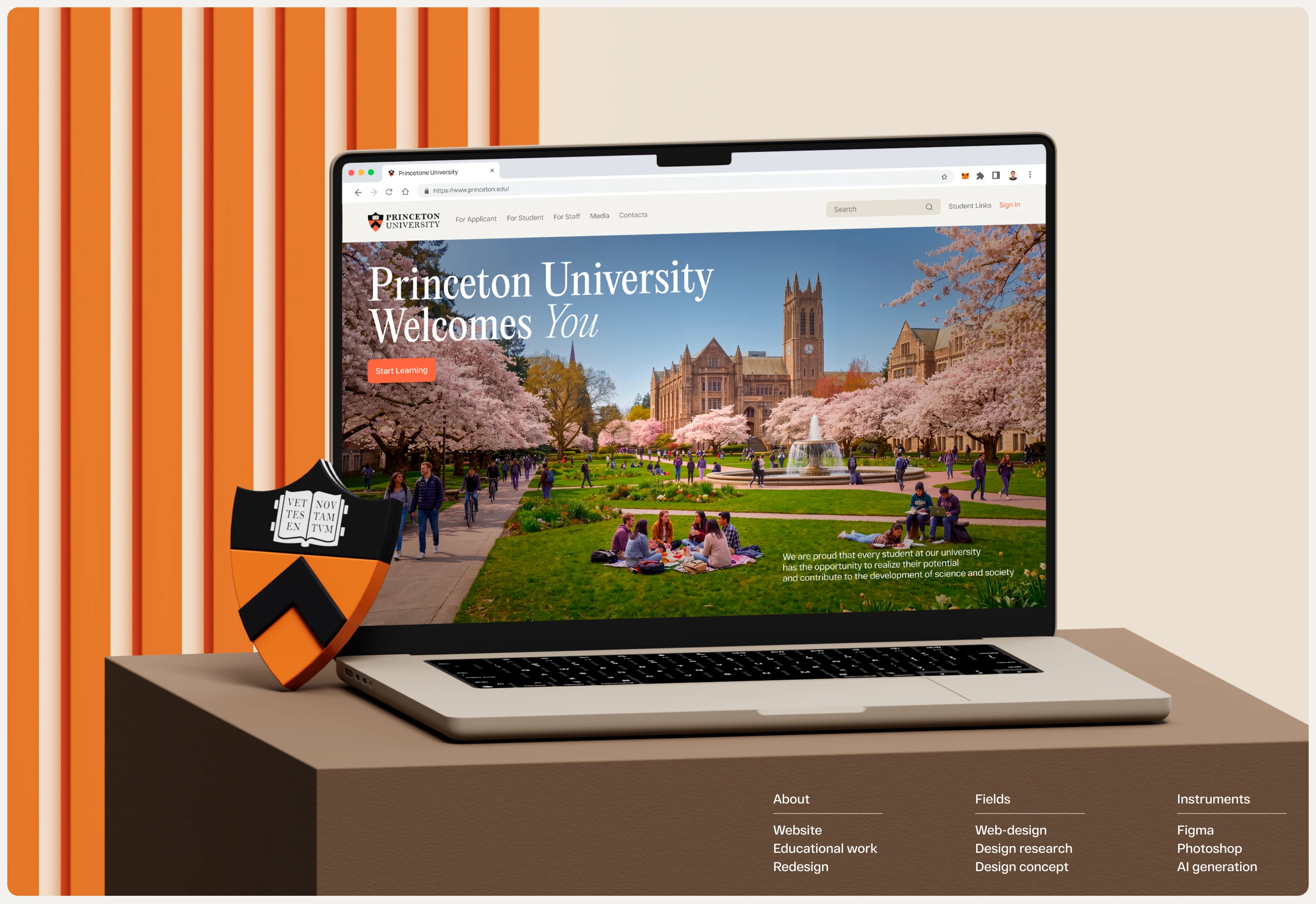 Princeton University | Website | Design Concept — Изображение №1 — Интерфейсы, Нейро на Dprofile