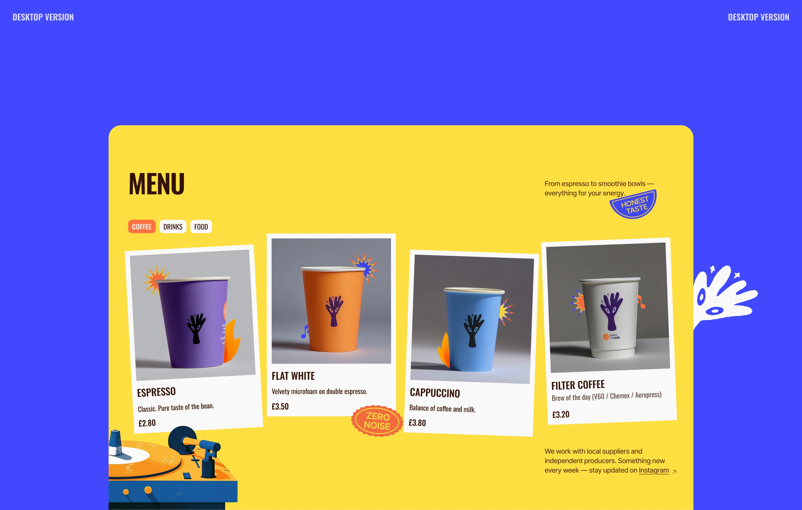 MORNCOFFEE — визуальная айдентика и лендинг — Изображение №14 — Интерфейсы, Брендинг на Dprofile