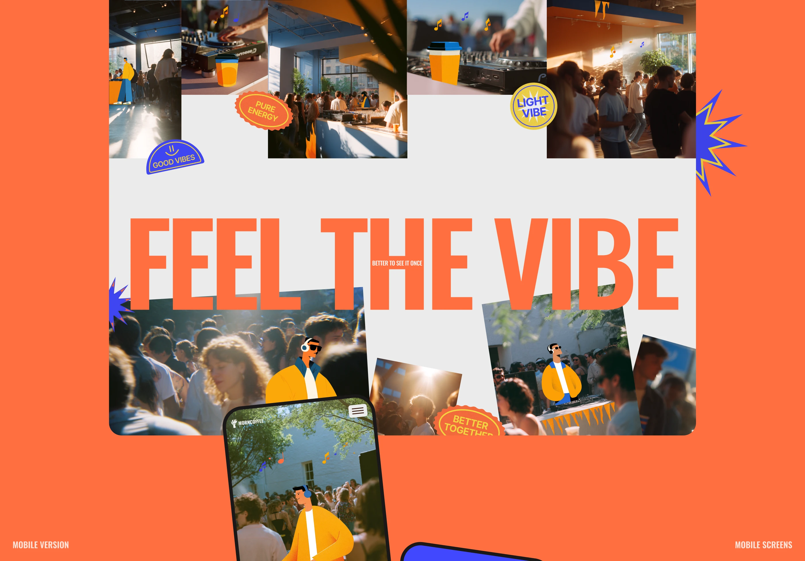 MORNCOFFEE — визуальная айдентика и лендинг — Изображение №8 — Интерфейсы, Брендинг на Dprofile