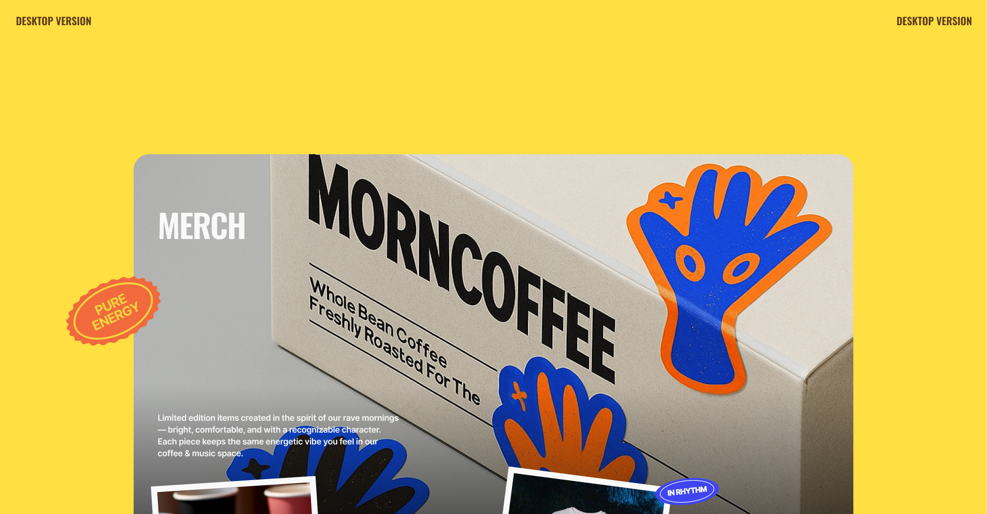 MORNCOFFEE — визуальная айдентика и лендинг — Изображение №17 — Интерфейсы, Брендинг на Dprofile