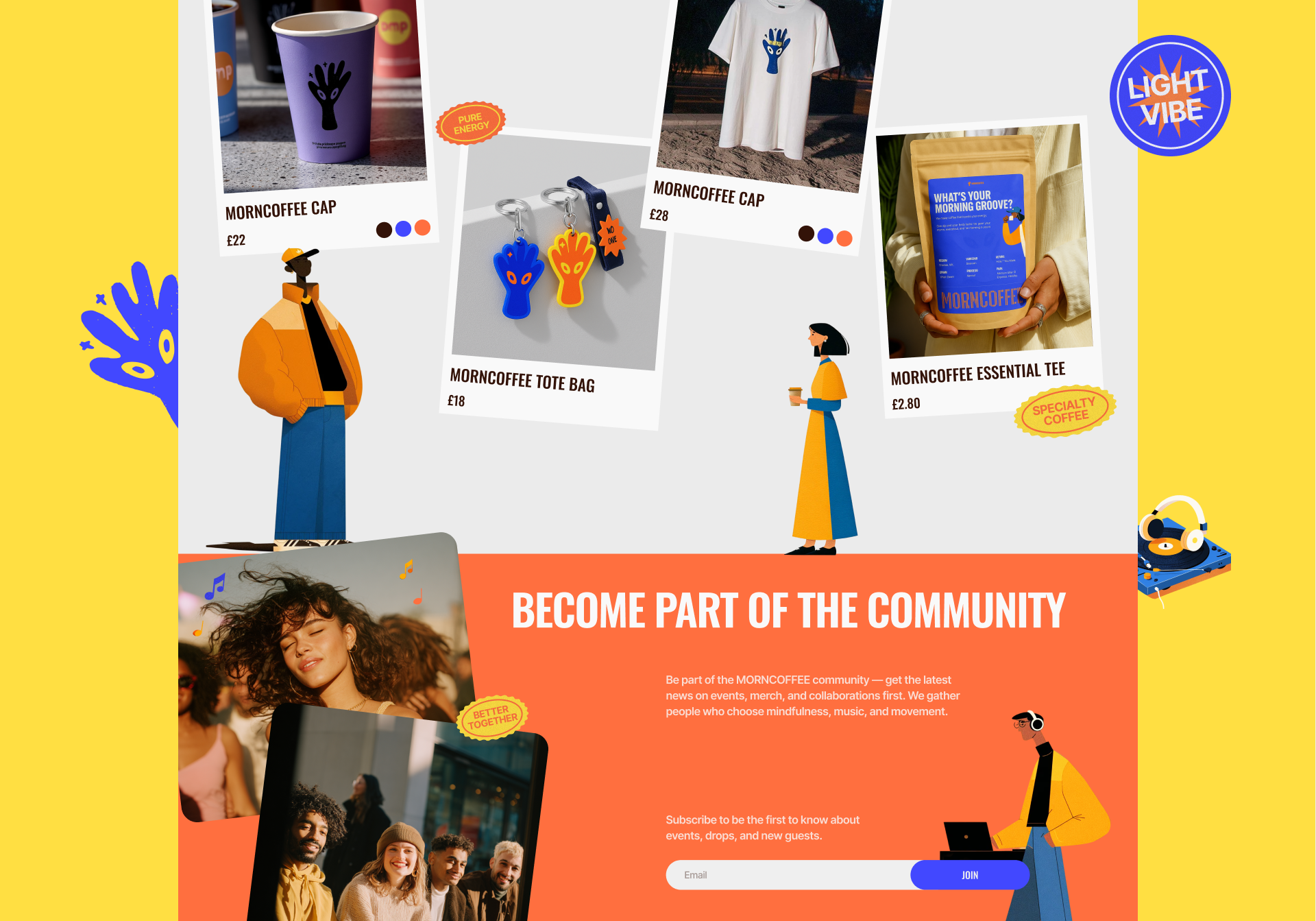 MORNCOFFEE — визуальная айдентика и лендинг — Изображение №18 — Интерфейсы, Брендинг на Dprofile