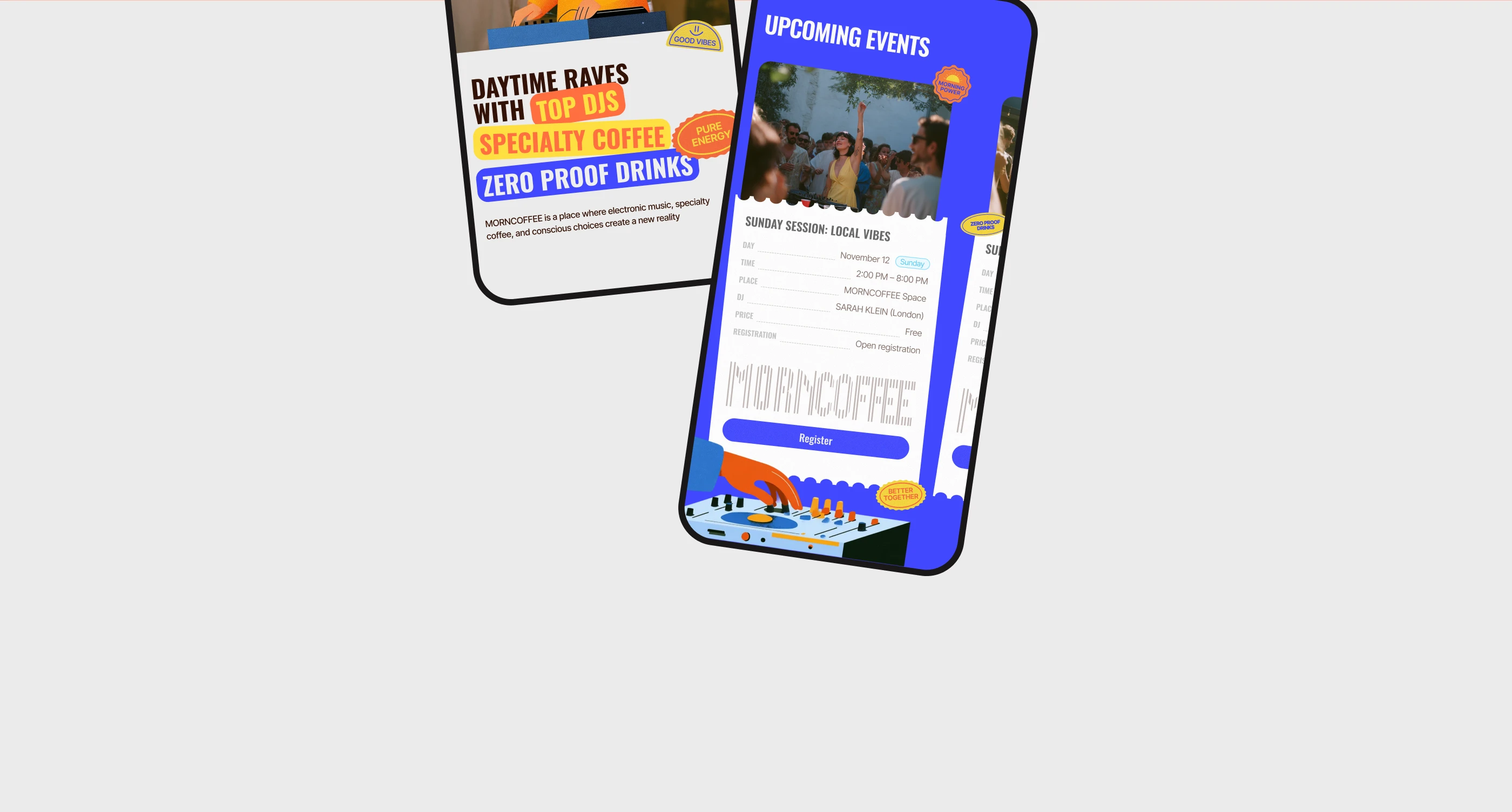 MORNCOFFEE — визуальная айдентика и лендинг — Изображение №9 — Интерфейсы, Брендинг на Dprofile